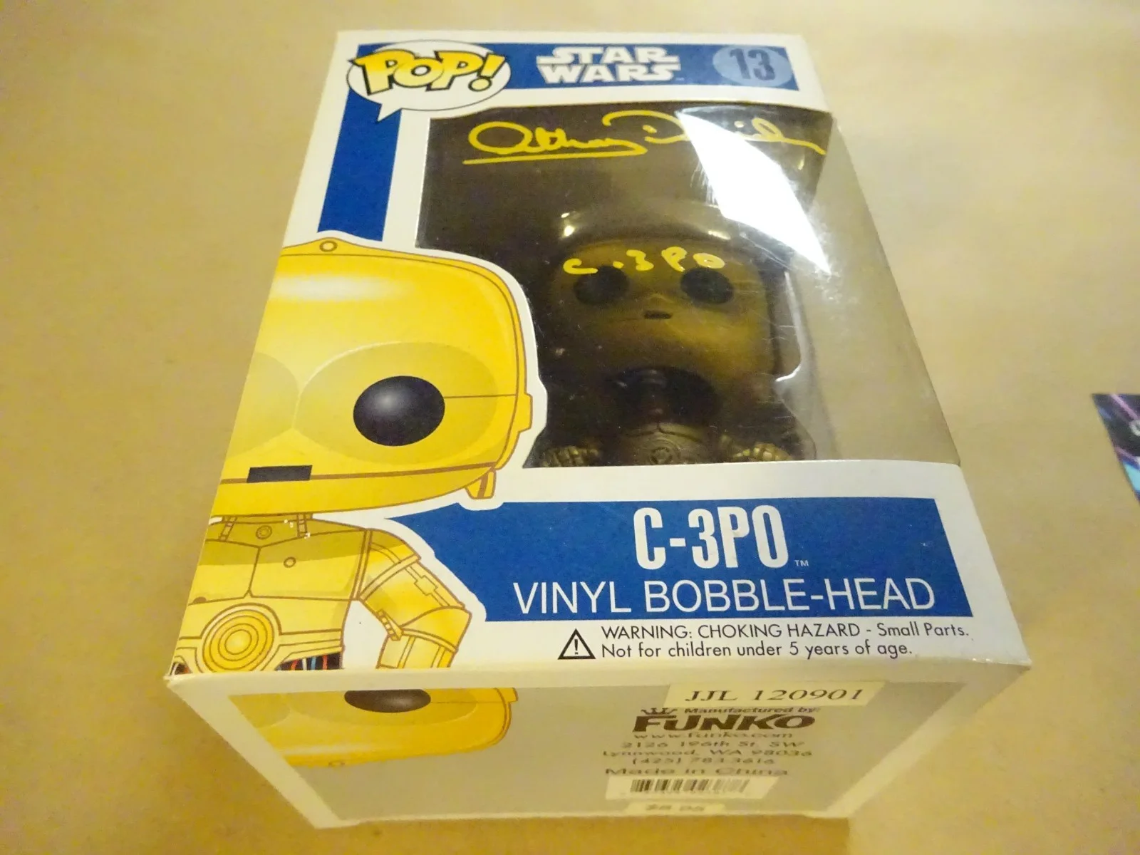 Anthony Daniels — Signed Anthony Daniels Autographed C-3PO 13 Star Wars Funko Pop Official Pix COA, изображение 3