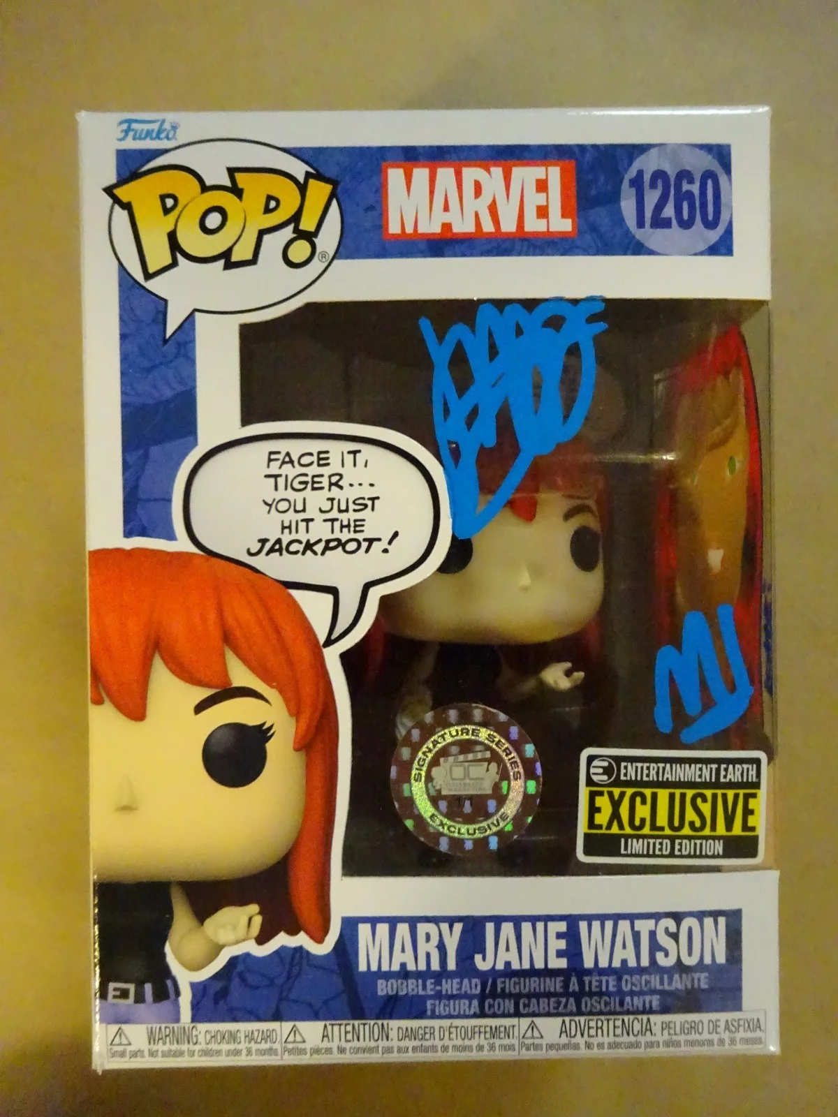 Tone Rodriguez, Jennifer Hale — Signed Jennifer Hale & Original Sketch Marvel Mary Jane Watson Funko Pop COA, изображение 2