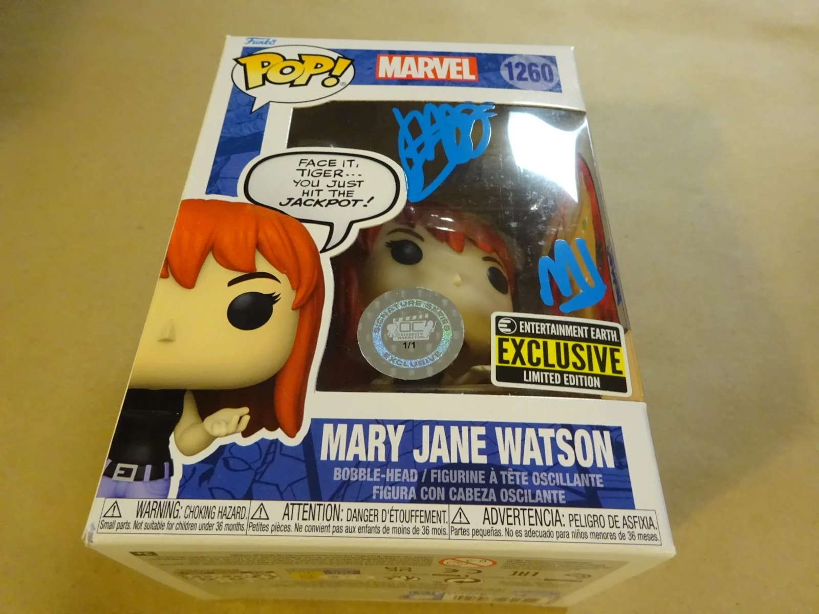 Tone Rodriguez, Jennifer Hale — Signed Jennifer Hale & Original Sketch Marvel Mary Jane Watson Funko Pop COA, изображение 3