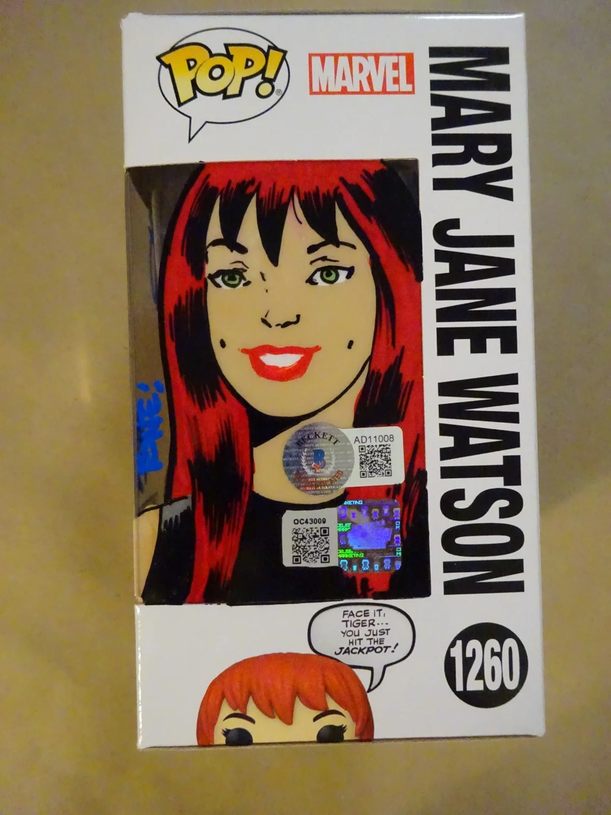 Tone Rodriguez, Jennifer Hale — Signed Jennifer Hale & Original Sketch Marvel Mary Jane Watson Funko Pop COA, изображение 5