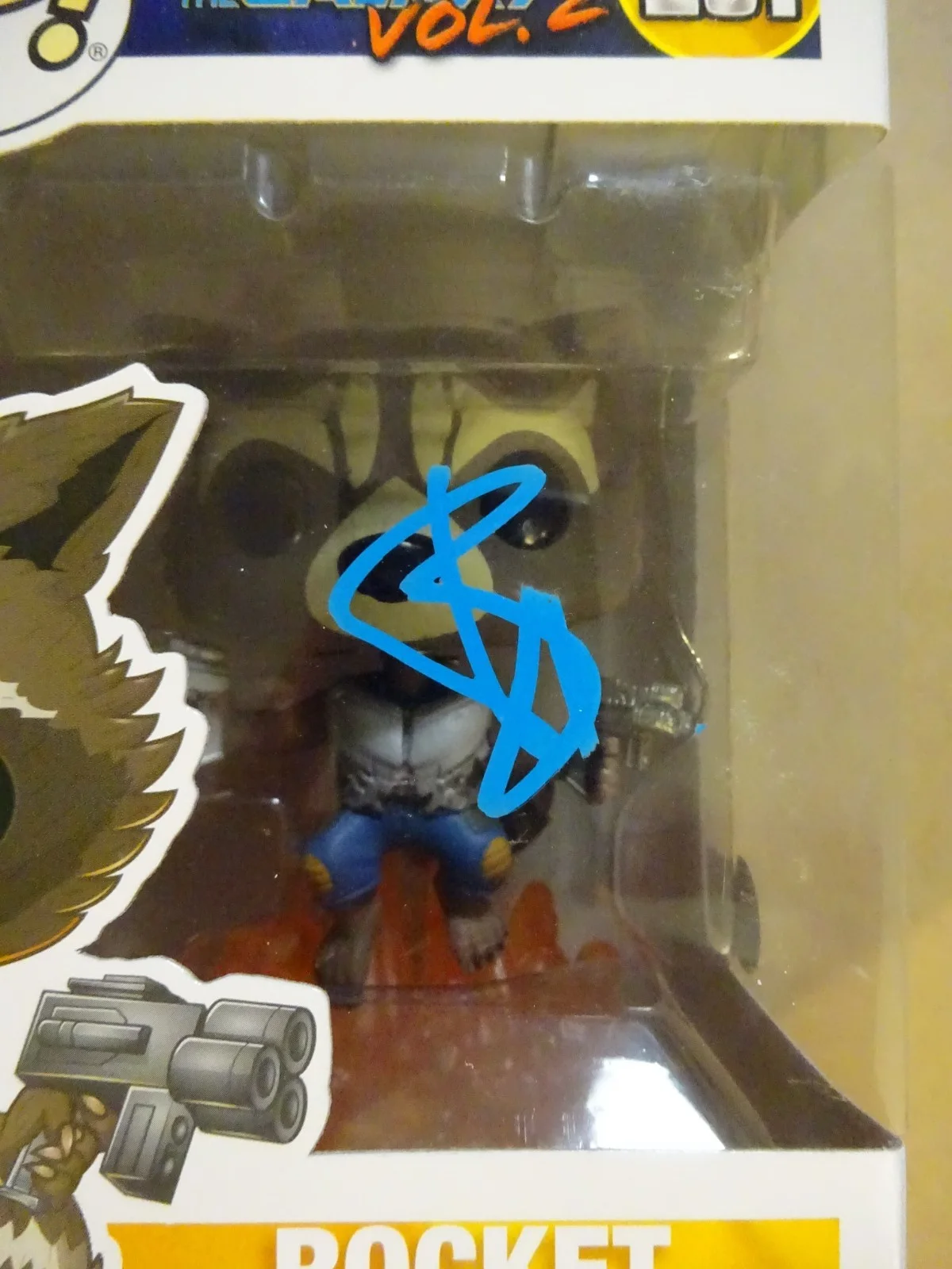 Bradley Cooper — Signed Bradley Cooper Rocket Guardians Of The Galaxy Funko Pop Beckett BAS COA, изображение 3