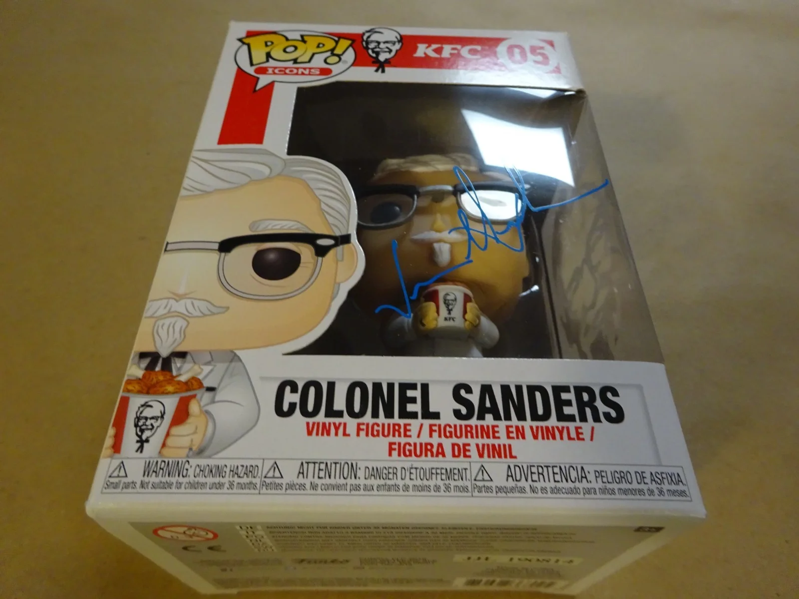 Ken Wheaton, Jason Alexander — Signed Jason Alexander & Original Sketch Colonel Sanders KFC Funko Pop COA BAS, image 3