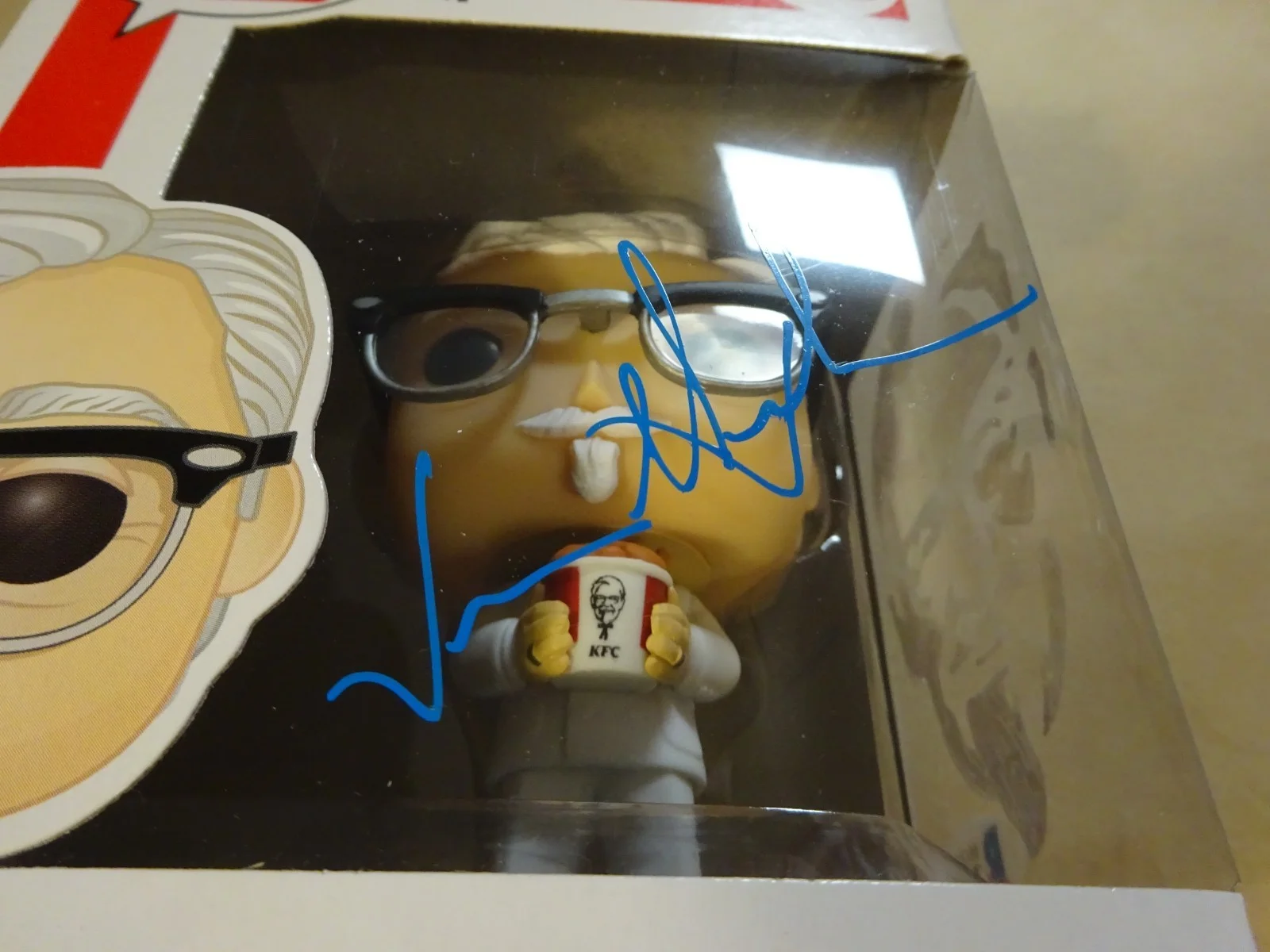 Ken Wheaton, Jason Alexander — Signed Jason Alexander & Original Sketch Colonel Sanders KFC Funko Pop COA BAS, image 5