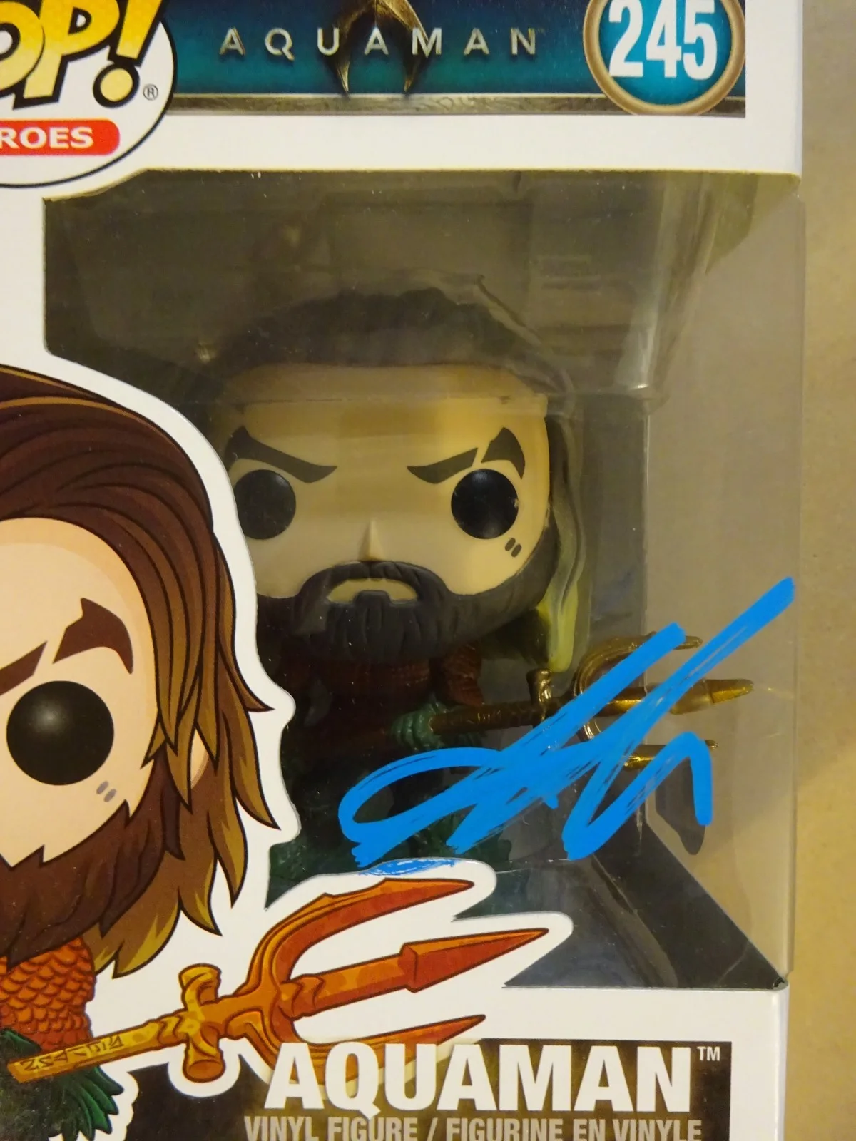 Jason Momoa — Signed Jason Momoa Autographed Aquaman Funko Pop Beckett BAS COA, изображение 3