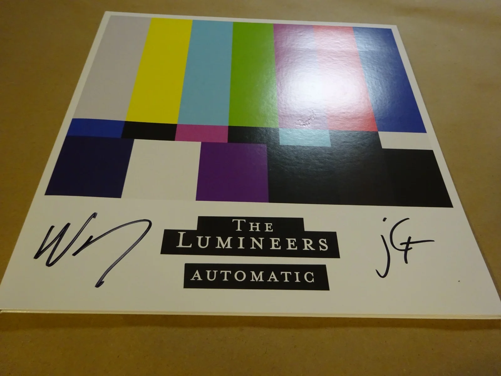 Signed The Lumineers Automatic Vinyl Album Cover Schultz & Fraites Beckett COA, изображение 2