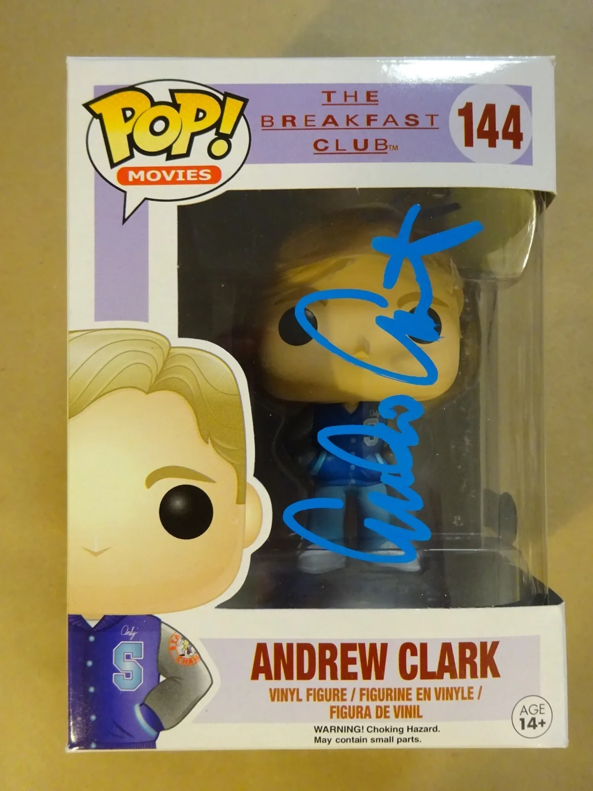 Emilio Estevez — Autographed Emilio Estevez Signed The Breakfast Club Andrew Funko Pop BAS COA, image 2
