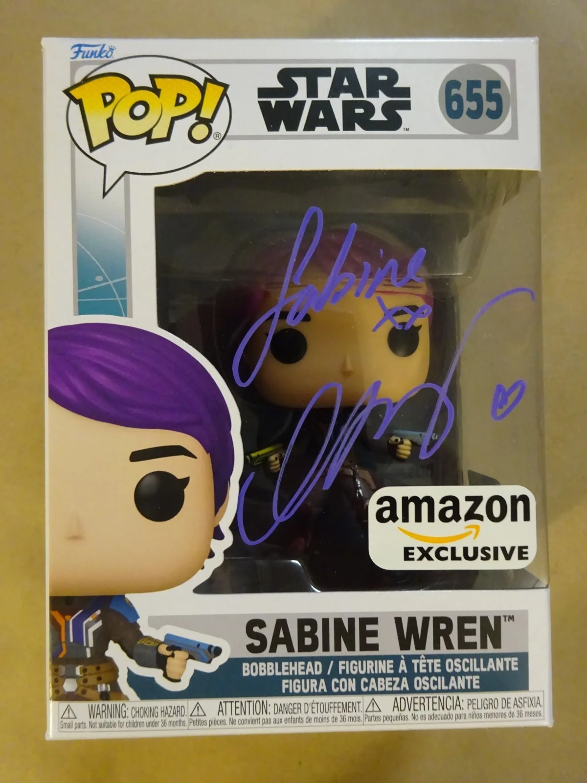 Natasha Liu Bordizzo — Signed Natasha Liu Bordizzo Autographed Sabine Wren Ahsoka Funko Pop SWAU COA