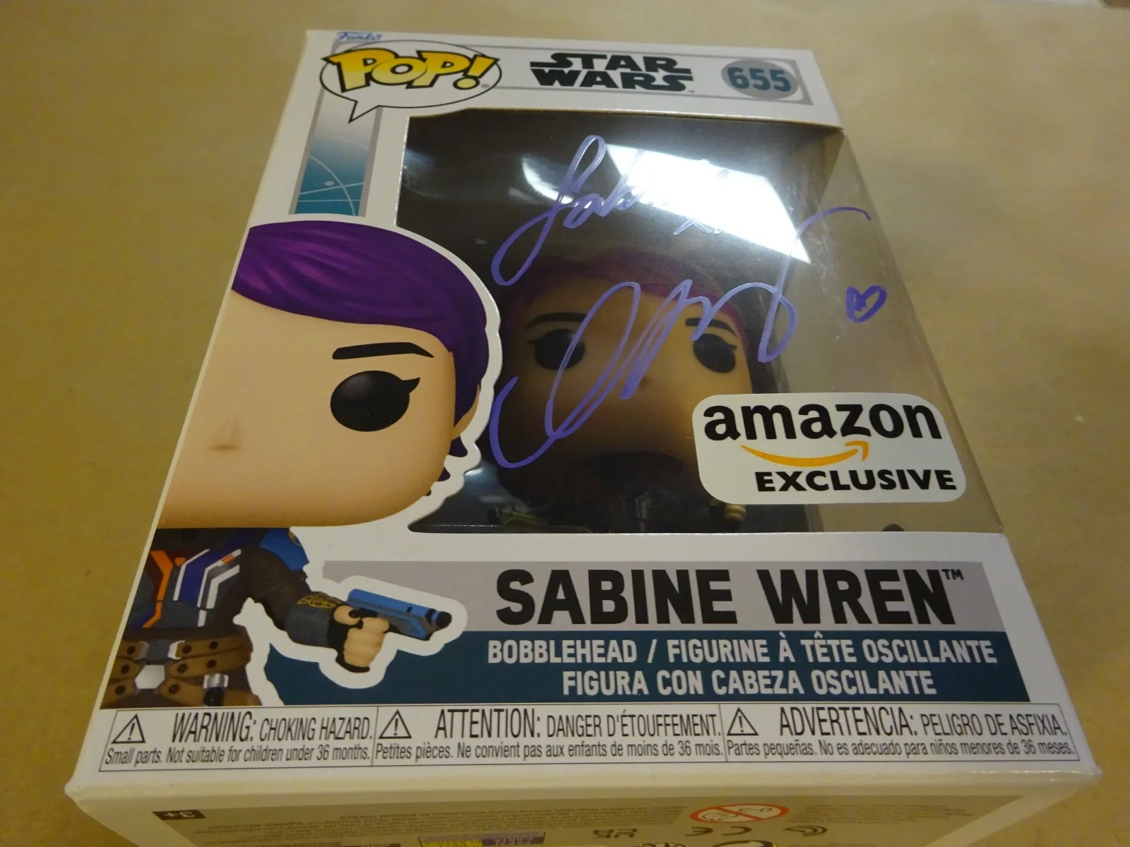Natasha Liu Bordizzo — Signed Natasha Liu Bordizzo Autographed Sabine Wren Ahsoka Funko Pop SWAU COA, изображение 2