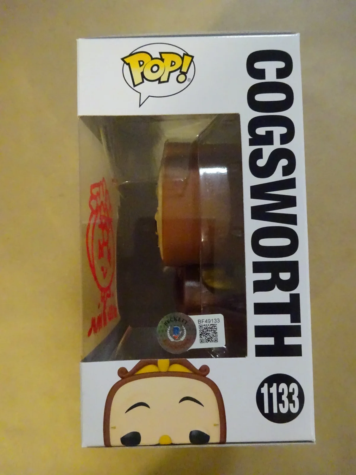 Will Finn — Signed & Sketched Will Finn Cogsworth Beauty And The Beast Funko Pop BAS COA, image 5