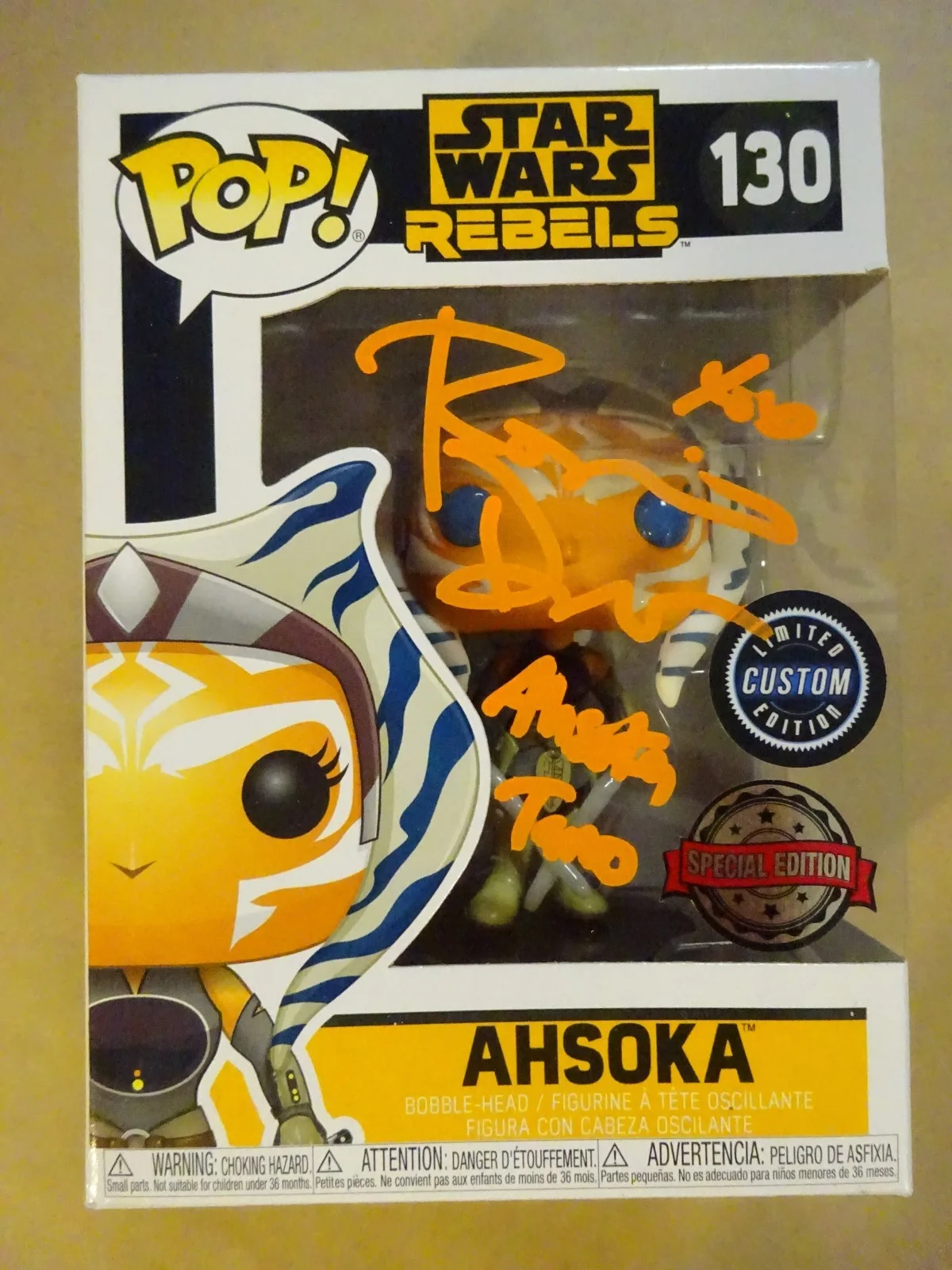 Rosario Dawson — Signed Rosario Dawson Autographed Ahsoka Star Wars Custom Funko Pop JSA COA, изображение 2