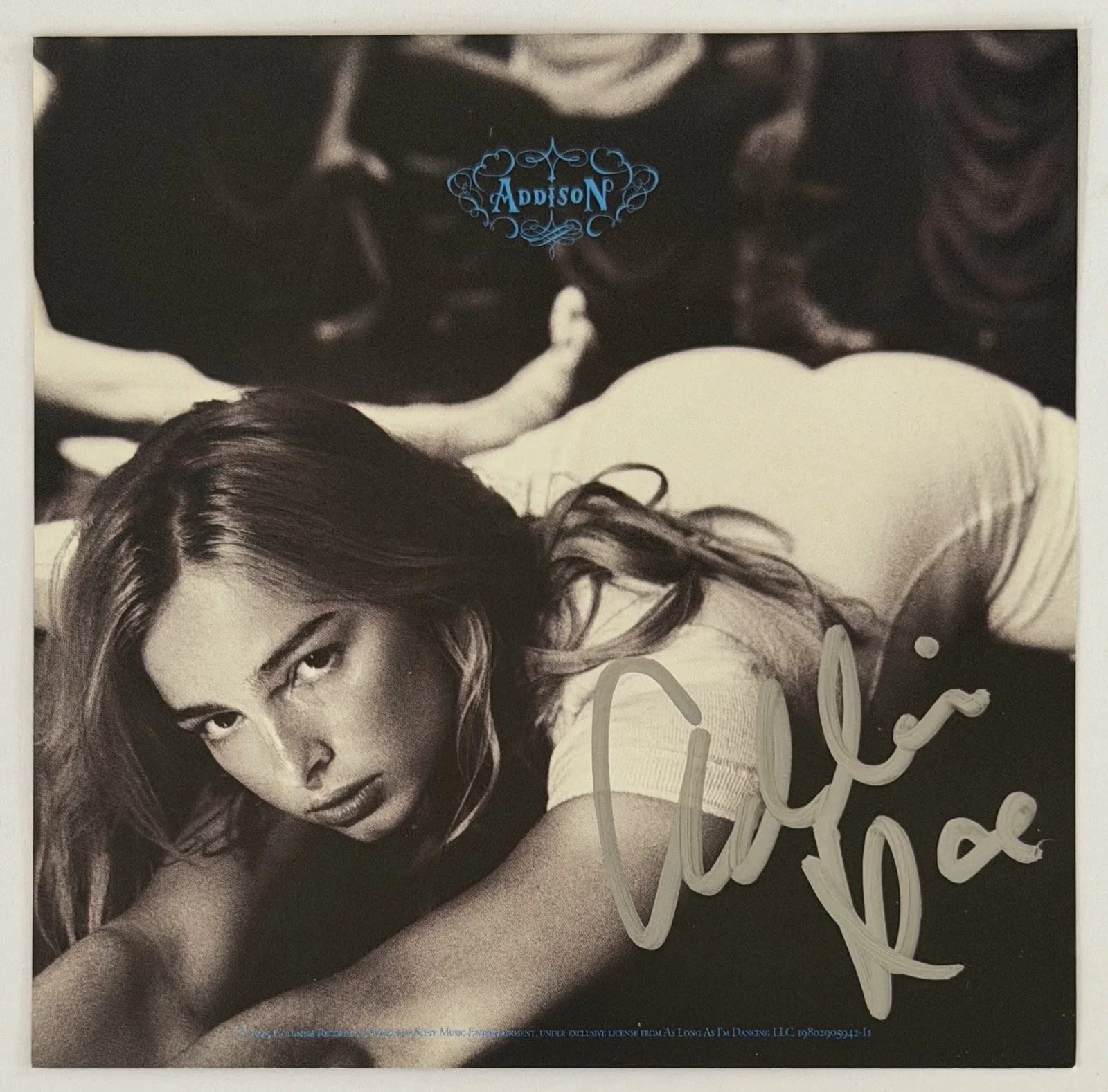 FRAMED ADDISON RAE SIGNED ALBUM PHOTO CARD AUTOGRAPH PICTURE & CD PSA DNA COA, image 2