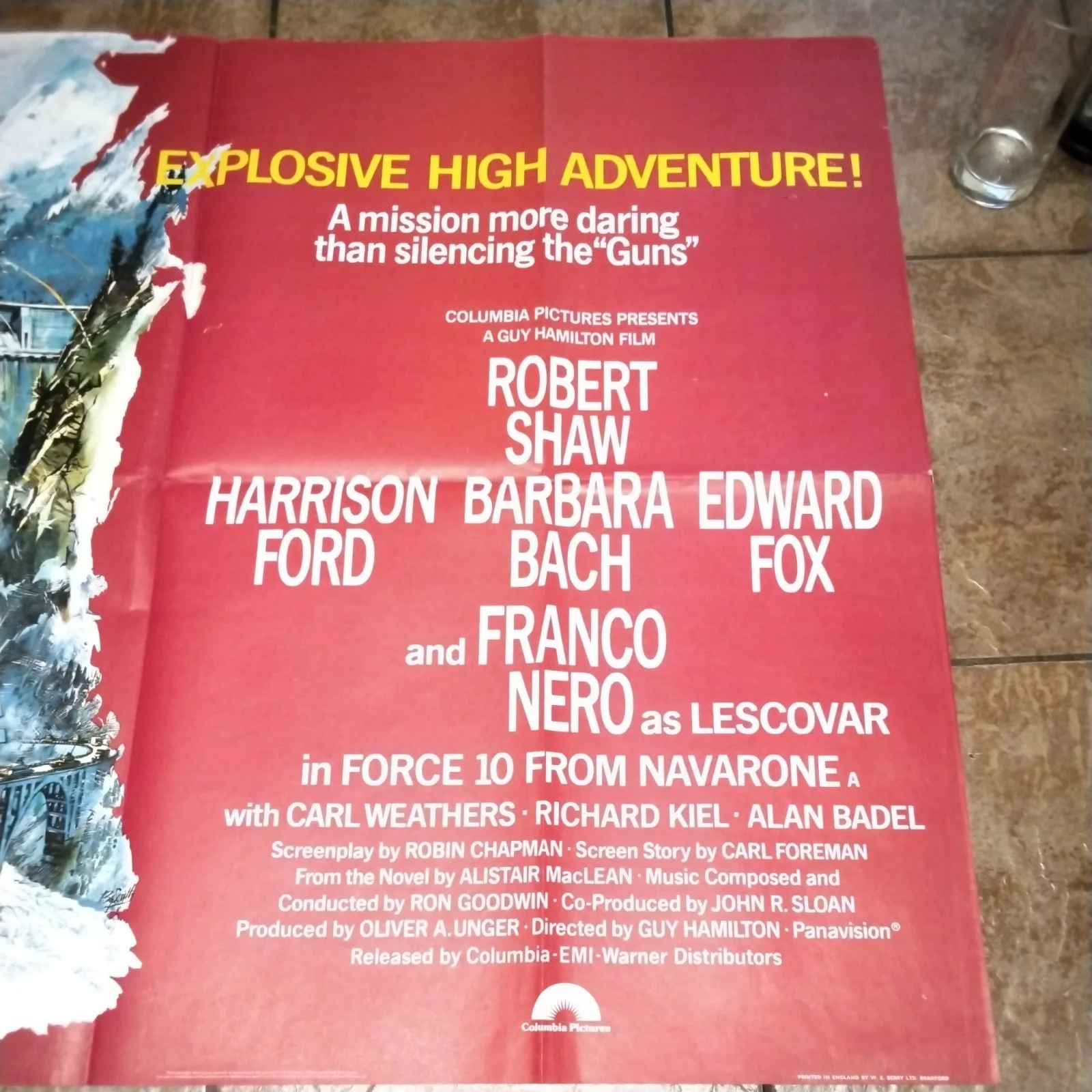 Force 10 From Navarone Quad Original 40x30 Inch PostervVGC, image 2