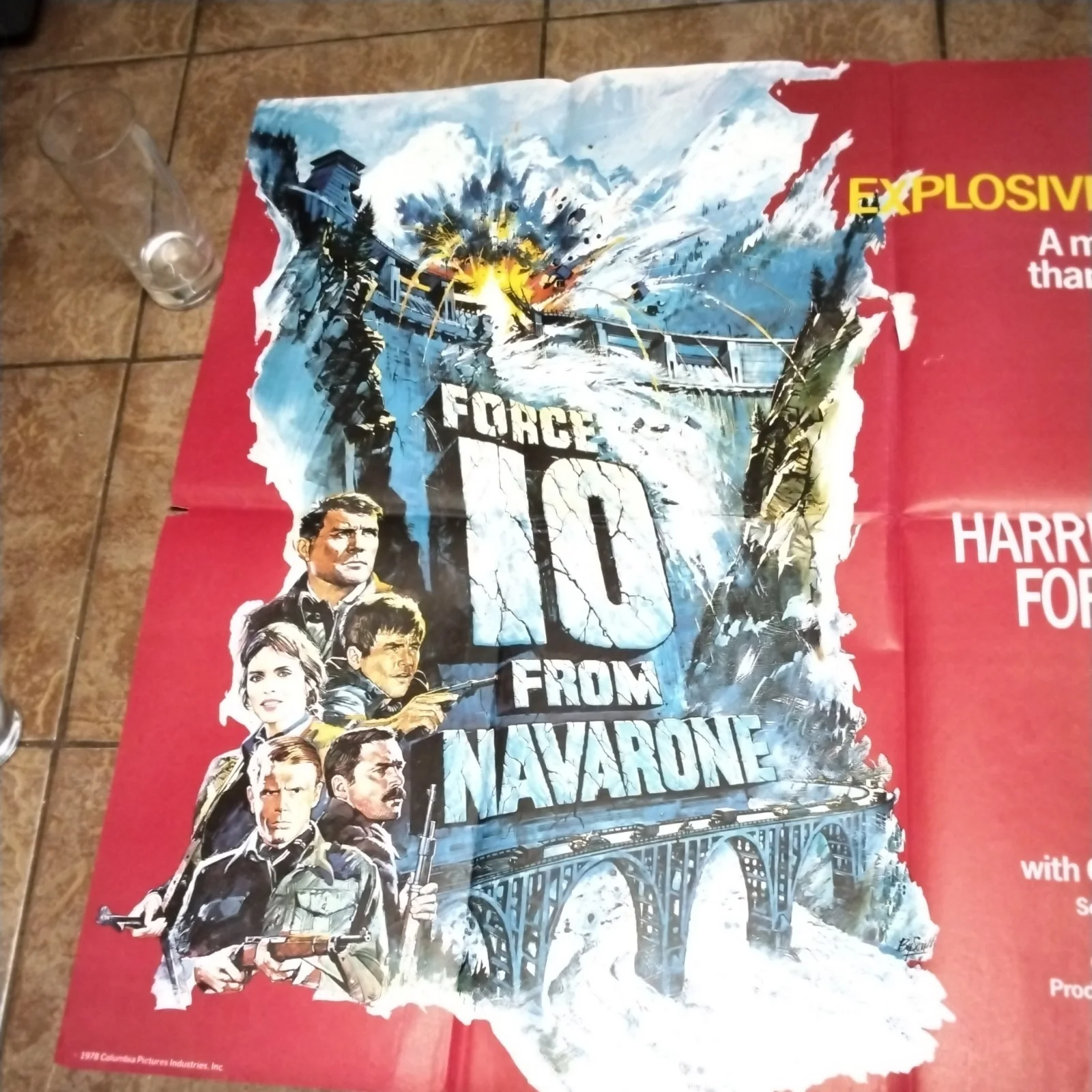 Force 10 From Navarone Quad Original 40x30 Inch PostervVGC, image 3
