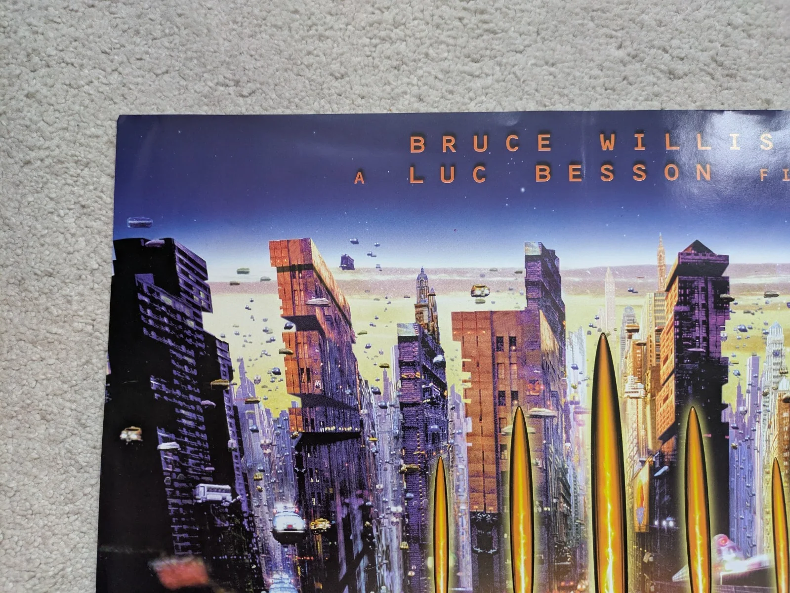 THE FIFTH ELEMENT Bruce Willis Promo Mini Poster 16"x12" Fair condition, image 3