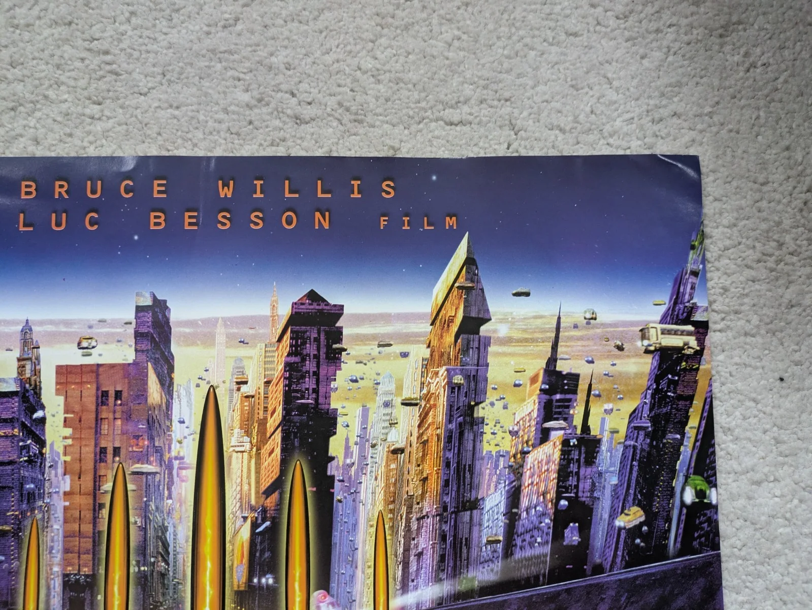 THE FIFTH ELEMENT Bruce Willis Promo Mini Poster 16"x12" Fair condition, image 4