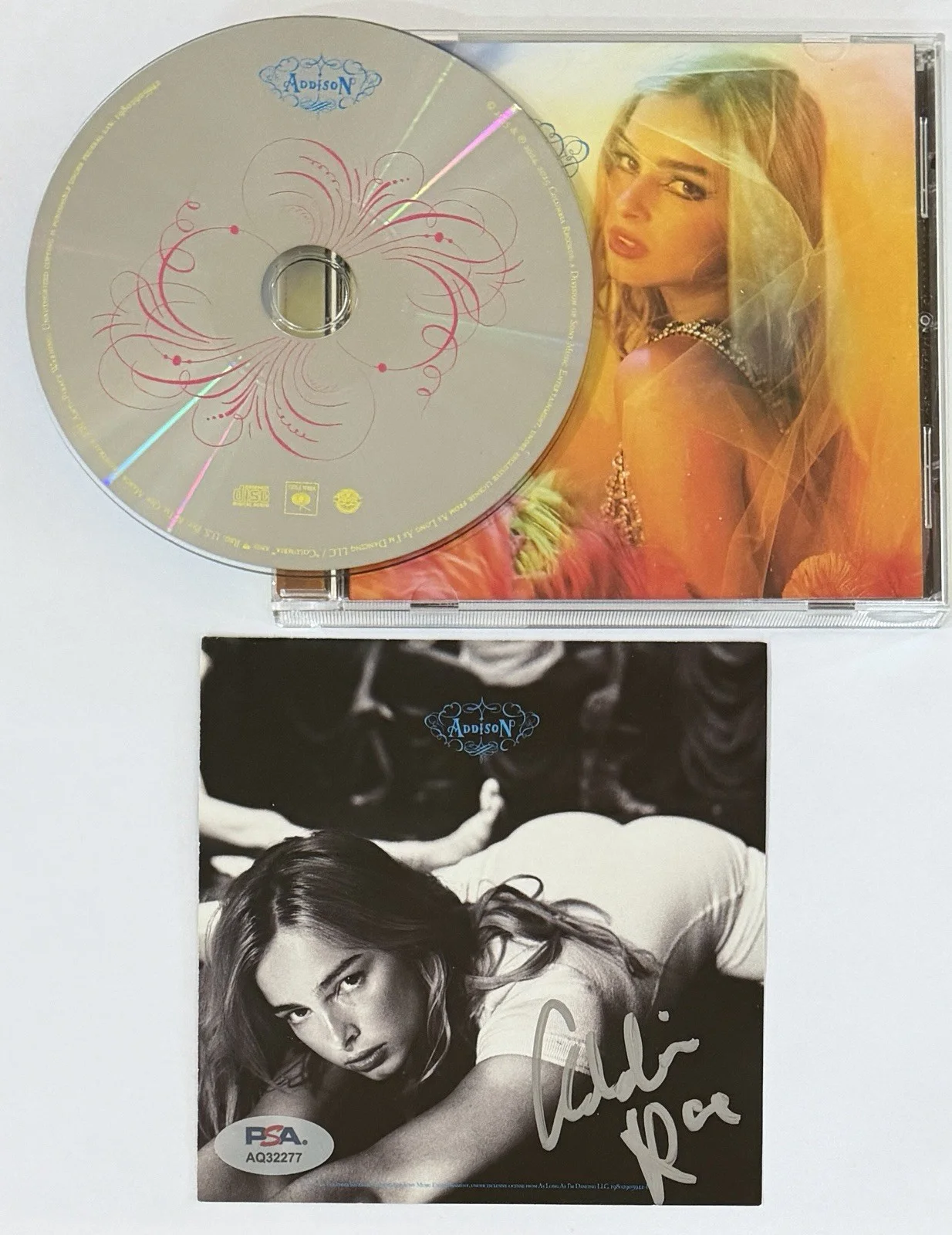 ADDISON RAE SIGNED ALBUM ART CARD AUTOGRAPH PHOTOGRAPH & CD PSA DNA COA SEXY, изображение 2