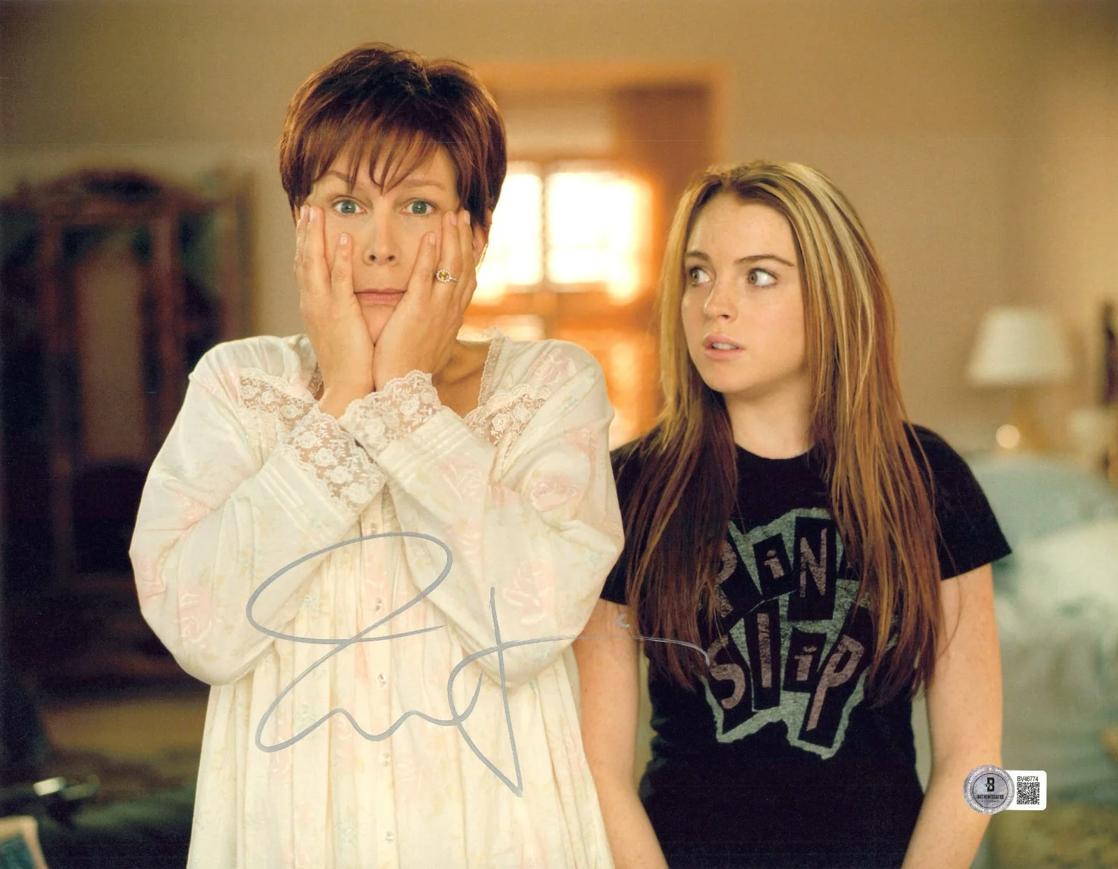 JAMIE LEE CURTIS — JAMIE LEE CURTIS SIGNED AUTOGRAPH FREAKY FRIDAY 11X14 PHOTO BECKETT BAS