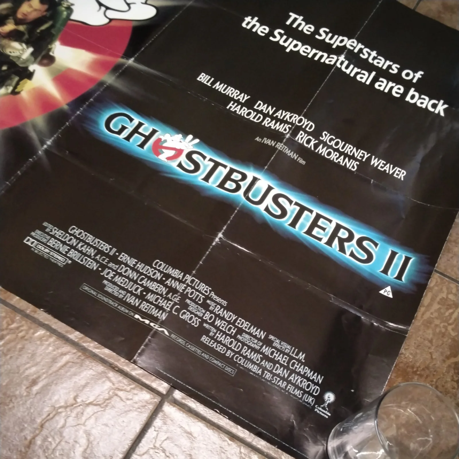 Ghostbusters 2 Original Quad Poster In Reasonale Condition Vintagr 40x30 Inch, изображение 4