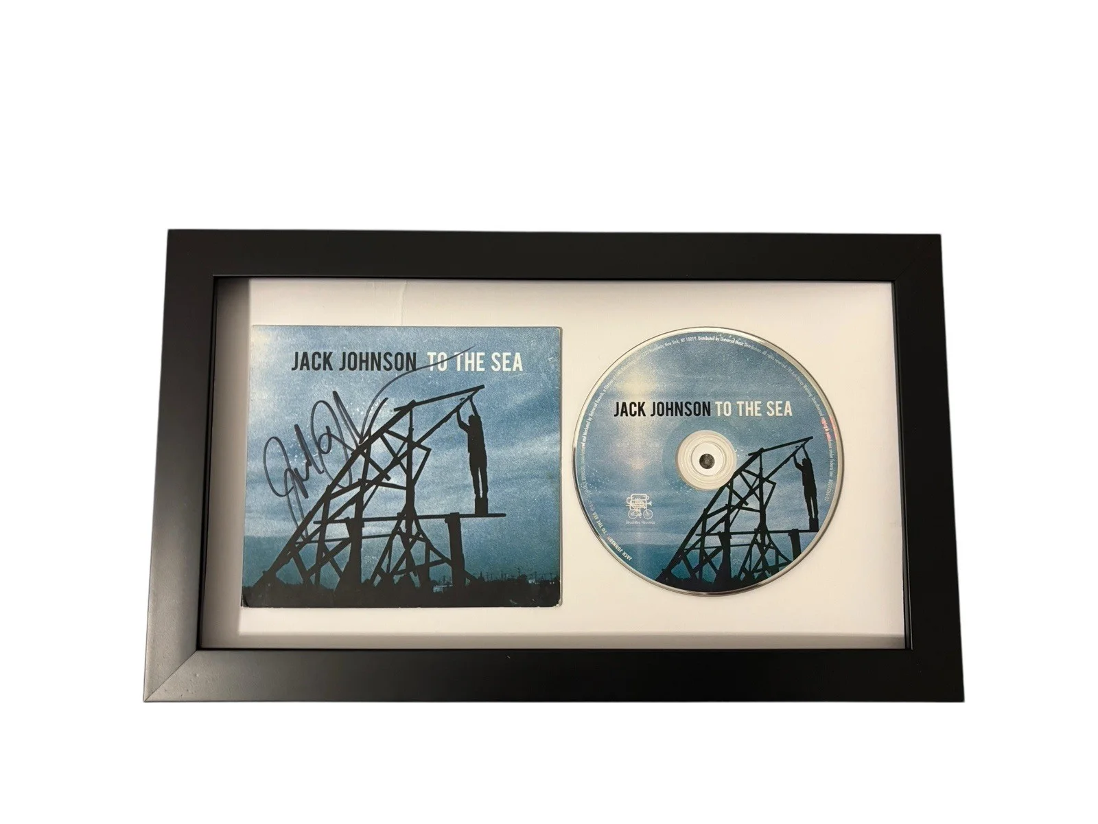 Jack Johnson — JACK JOHNSON SIGNED AUTOGRAPH TO THE SEA FRAMED & MATTED CD DISPLAY JSA CERT COA, image 3