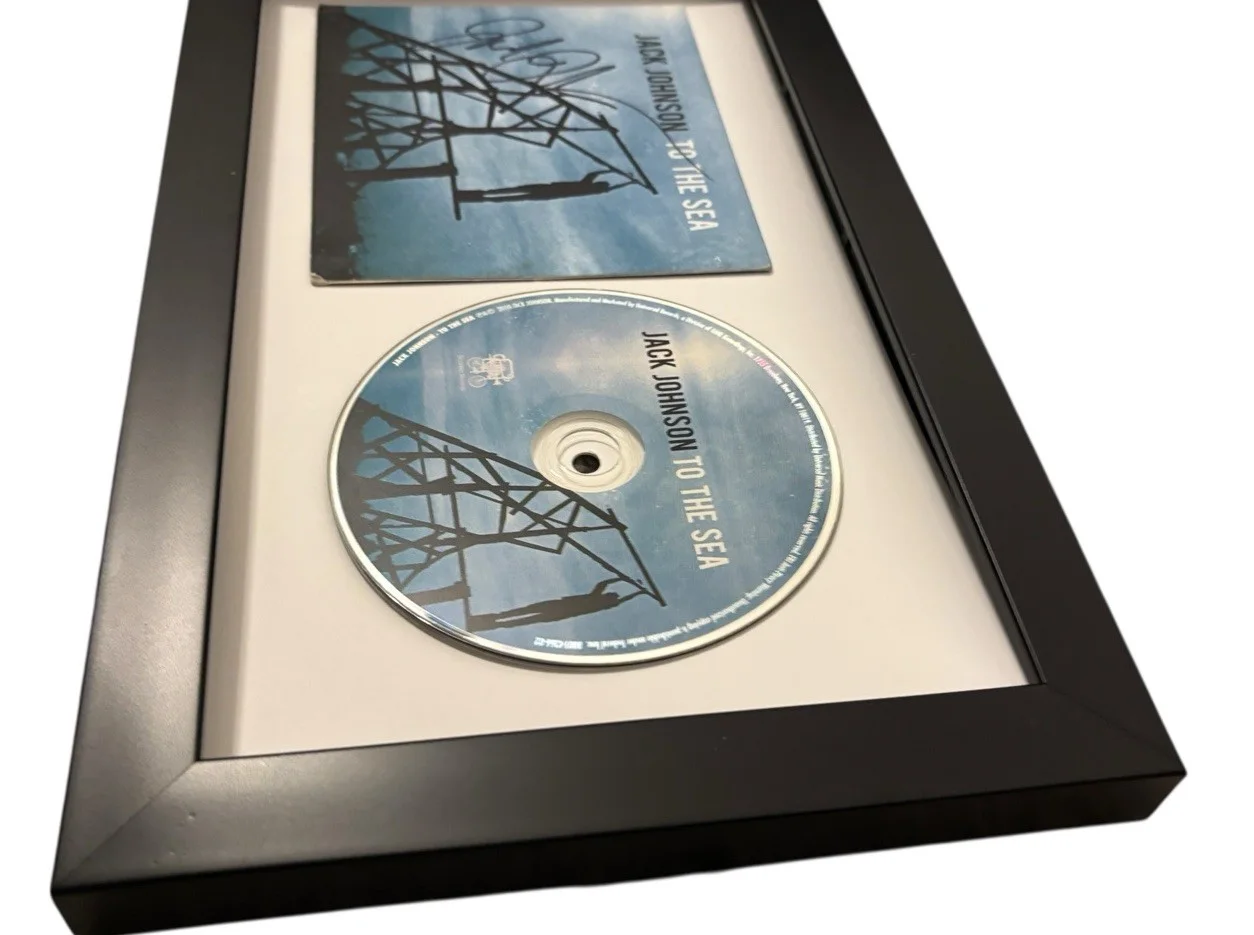 Jack Johnson — JACK JOHNSON SIGNED AUTOGRAPH TO THE SEA FRAMED & MATTED CD DISPLAY JSA CERT COA, image 5