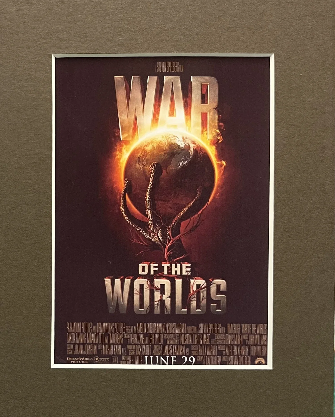 WAR OF THE WORLDS. Tom Cruise . 35mm Film Cell Mounted Display, изображение 2