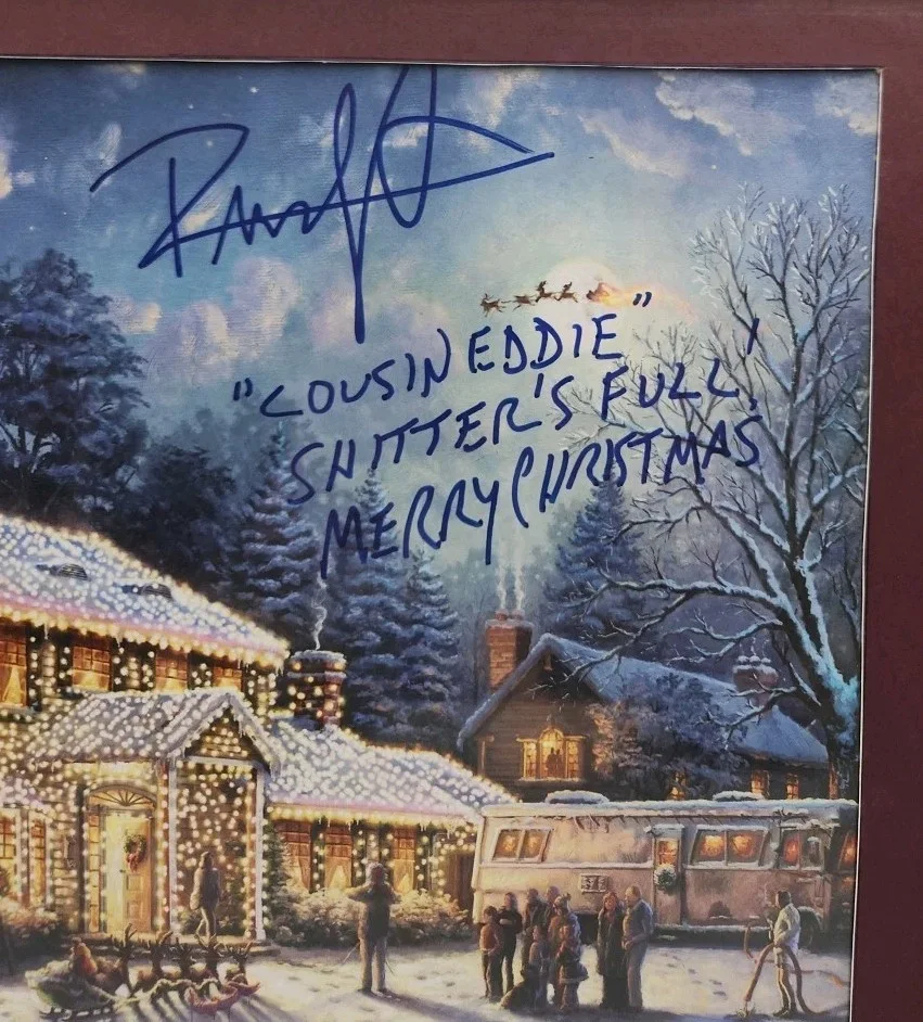 Randy Quaid — "Shitters Full" Randy Quaid Signed Uncle Eddy Christmas Vacation 11"X14" COA/JSA, изображение 3