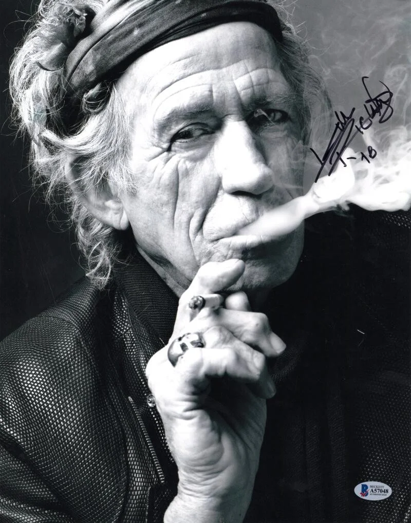 Keith Richards — Keith Richards Signed Autograph 11x14 Photo - Rolling Stones Rebel Beckett COA