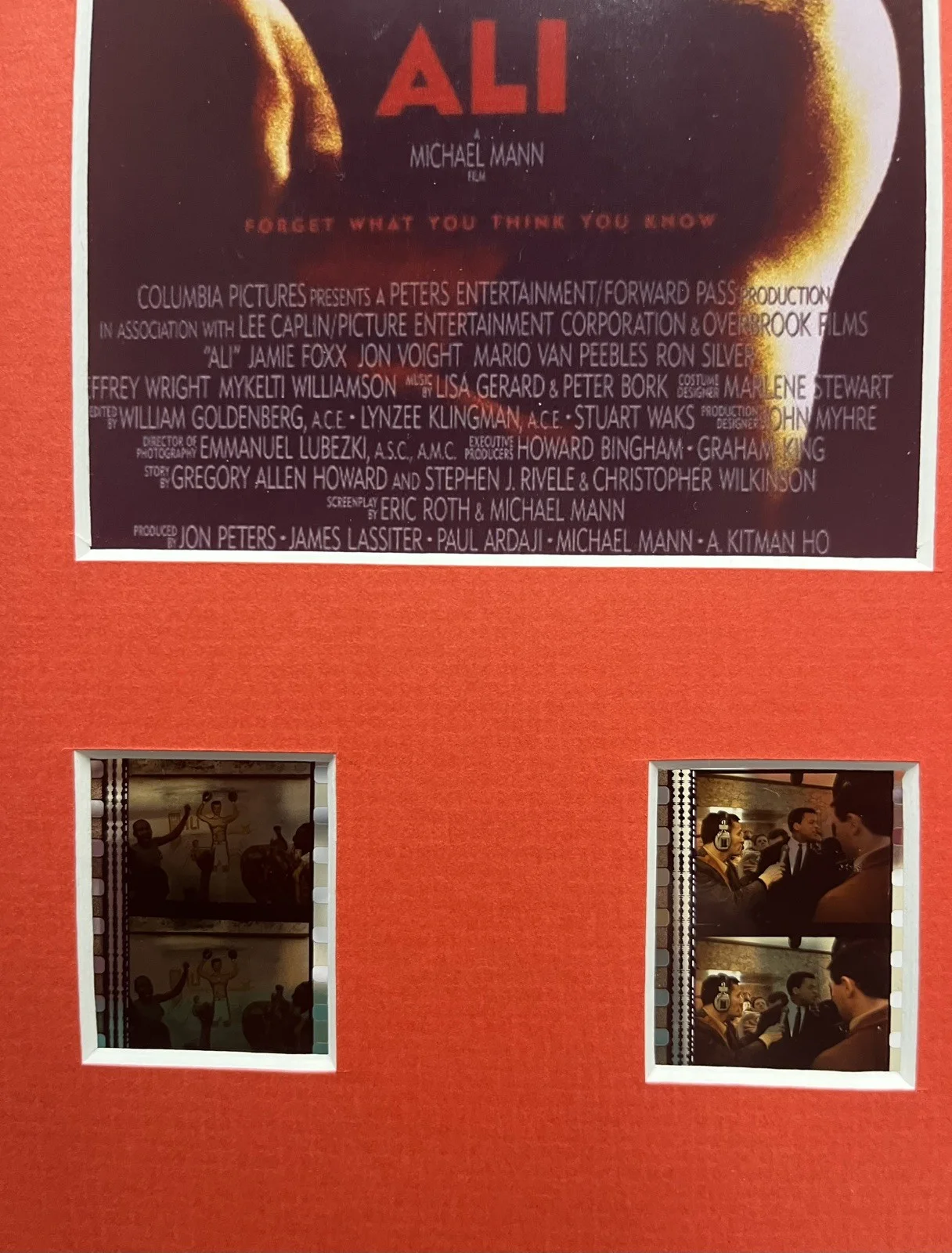 ALI Will Smith. 35mm Film Cell Mounted Display, image 3