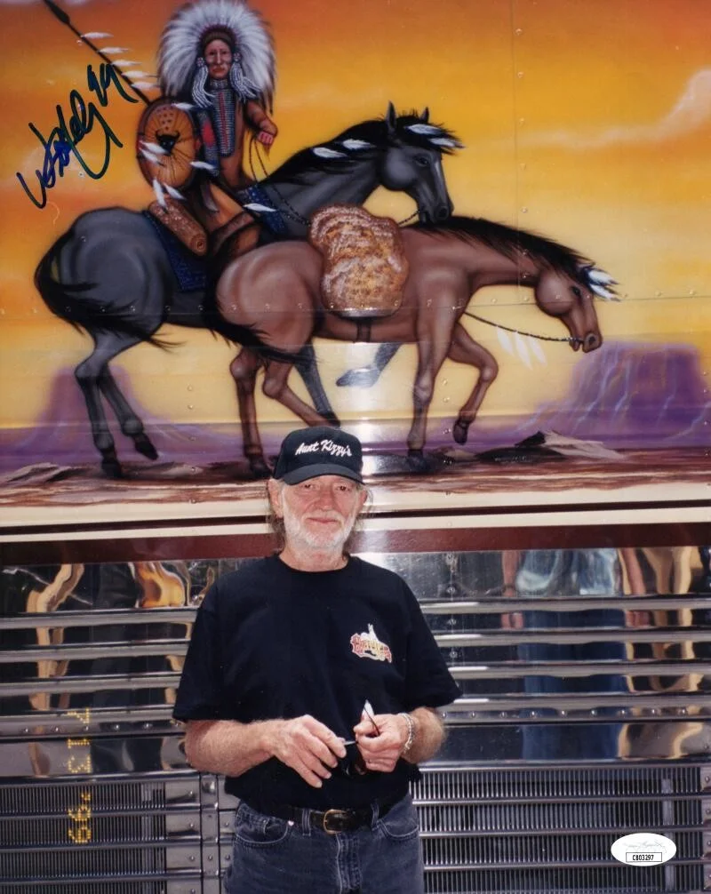 Willie Nelson — Willie Nelson Signed Autograph 11x14 Photo - Red Headed Stranger w/ JSA COA