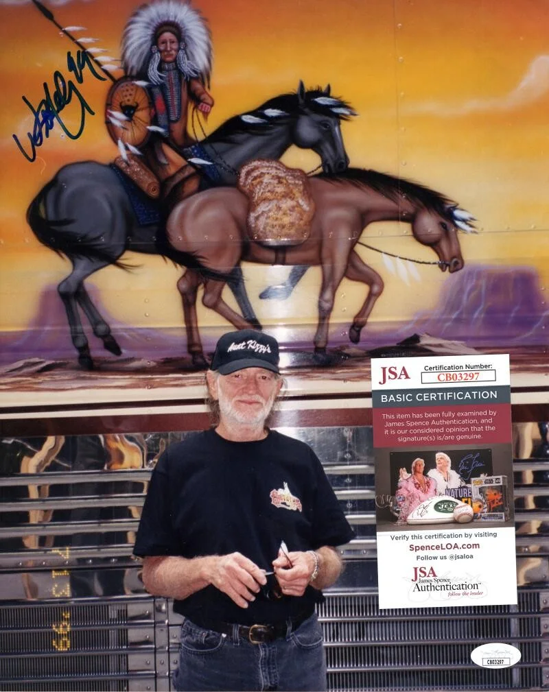 Willie Nelson — Willie Nelson Signed Autograph 11x14 Photo - Red Headed Stranger w/ JSA COA, изображение 2
