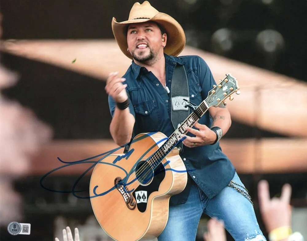 Jason Aldean — Jason Aldean Signed Autograph 11x14 Photo - Songs About Us w/ Beckett COA