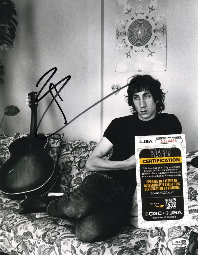 Pete Townshend — Pete Townshend The Who Signed Autograph 11x14 Photo Photograph w/ JSA COA, изображение 2