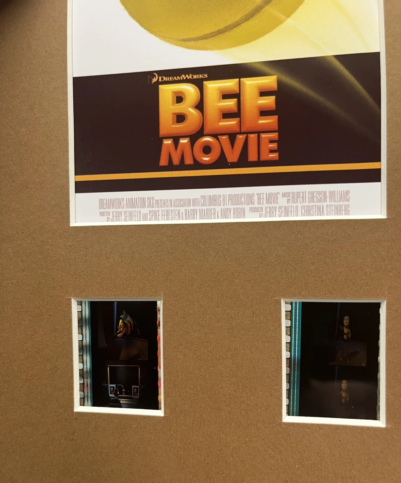 BEE MOVIE. 35mm Film Cell Mounted Display, image 3