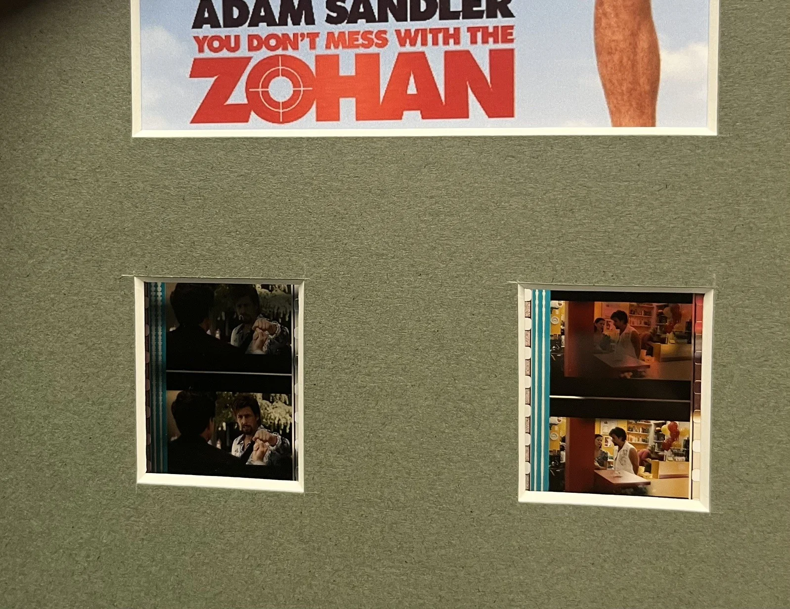 Adam Sandler. YOU DON’T MESS WITH THE ZOHAN. . 35mm Film Cell Mounted Display, изображение 3