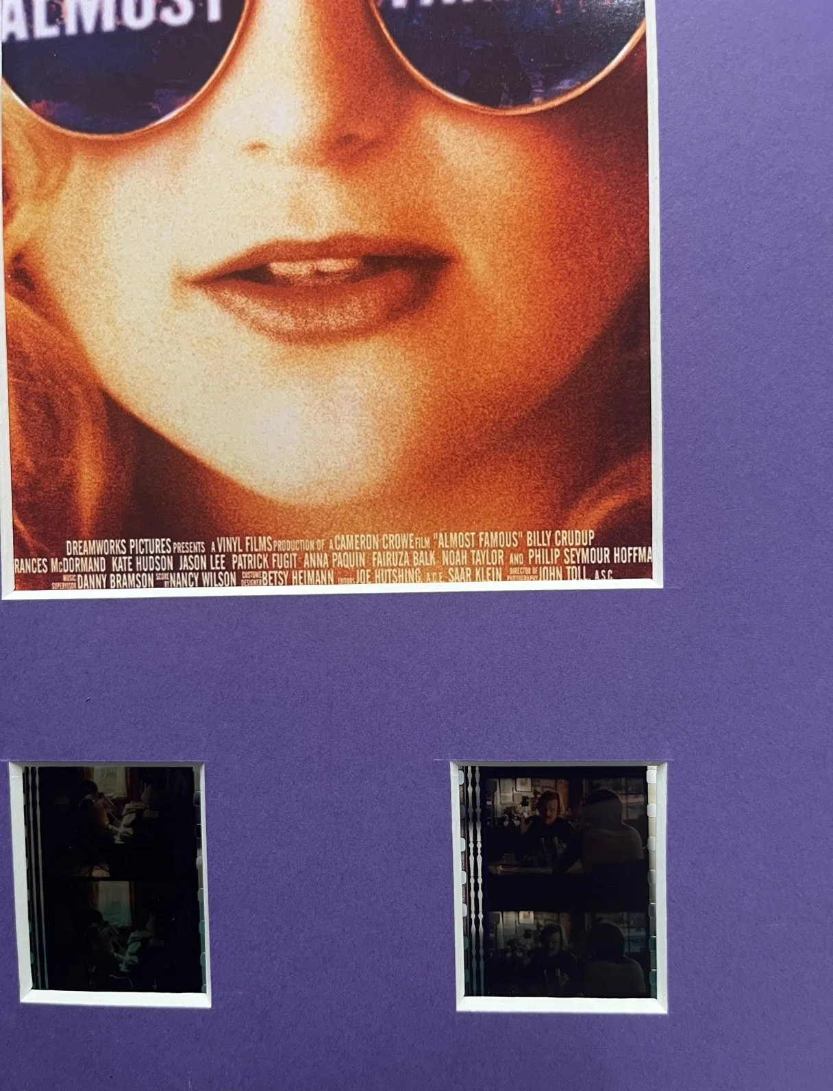 ALMOST FAMOUS . 35mm Film Cell Mounted Display, image 3