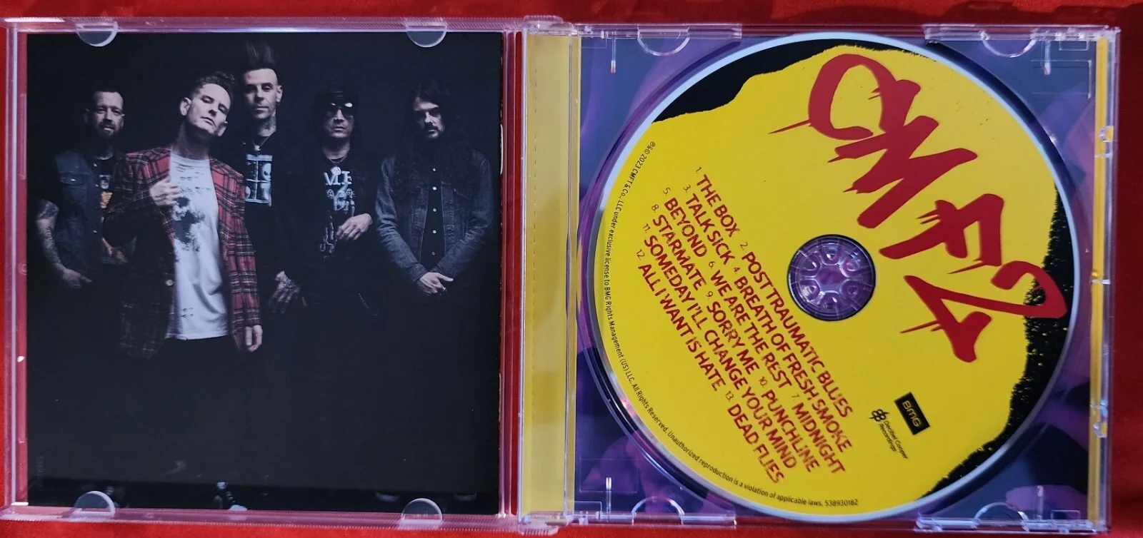 Corey Taylor of Slipknot autographed signed CMF2 CD cover art insert card, изображение 3