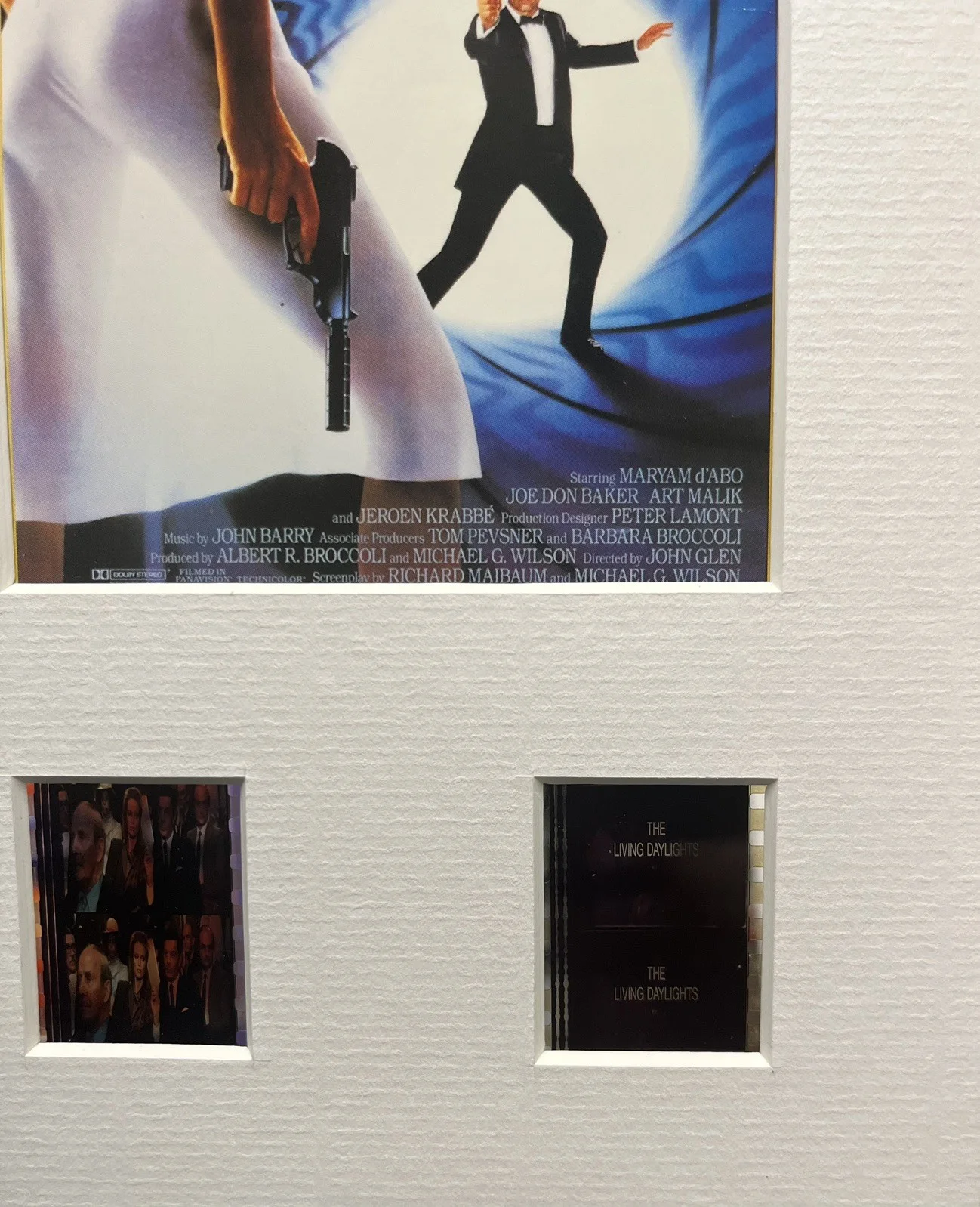 THE LIVING DAYLIGHTS. 007. Timothy Dalton. 35mm Film Cell Mounted Display, изображение 3