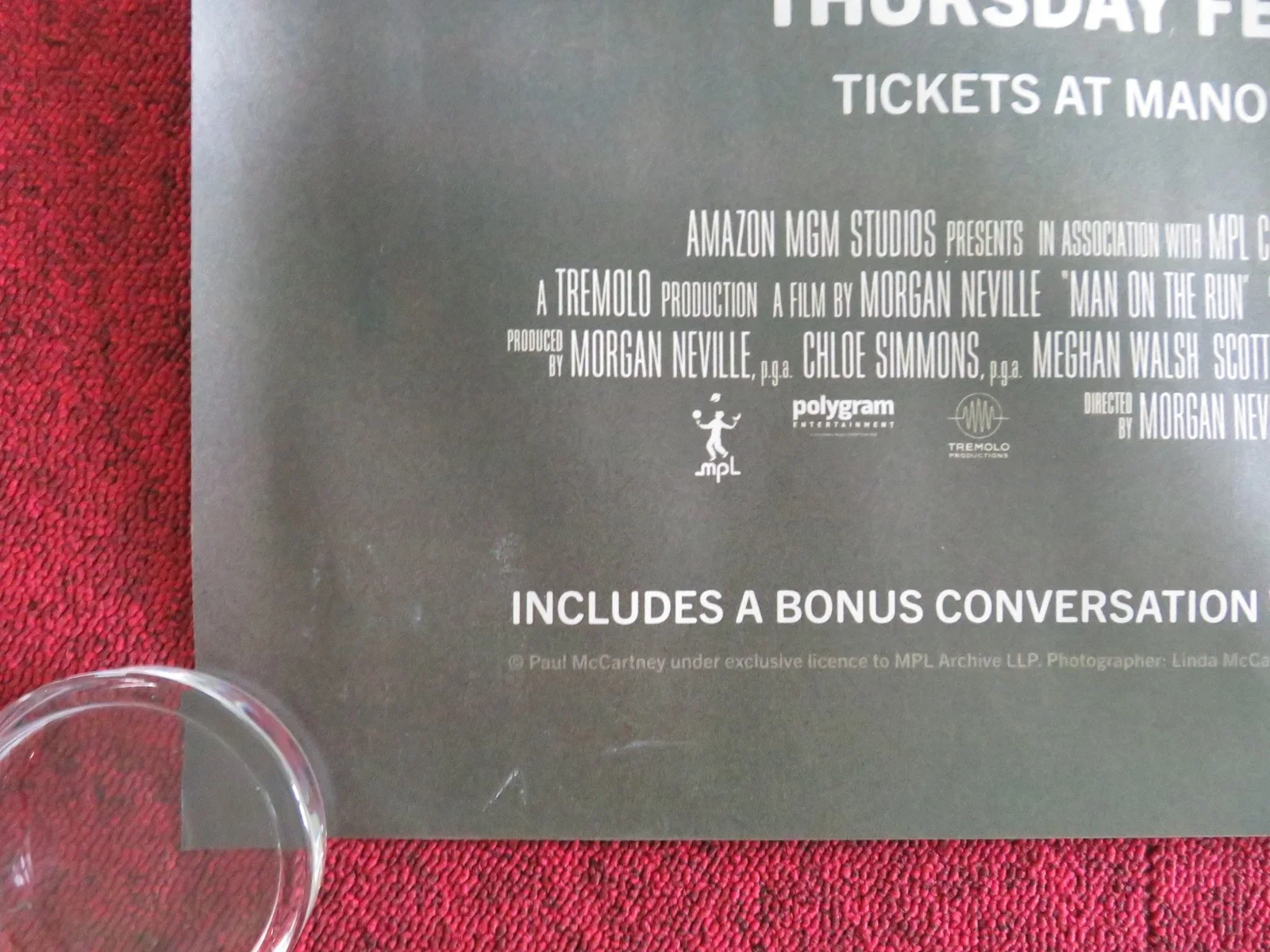 Man On The Run UK QUAD ROLLED POSTER PAUL MCCARTNEY WINGS JOHN LENNON 2025, изображение 4