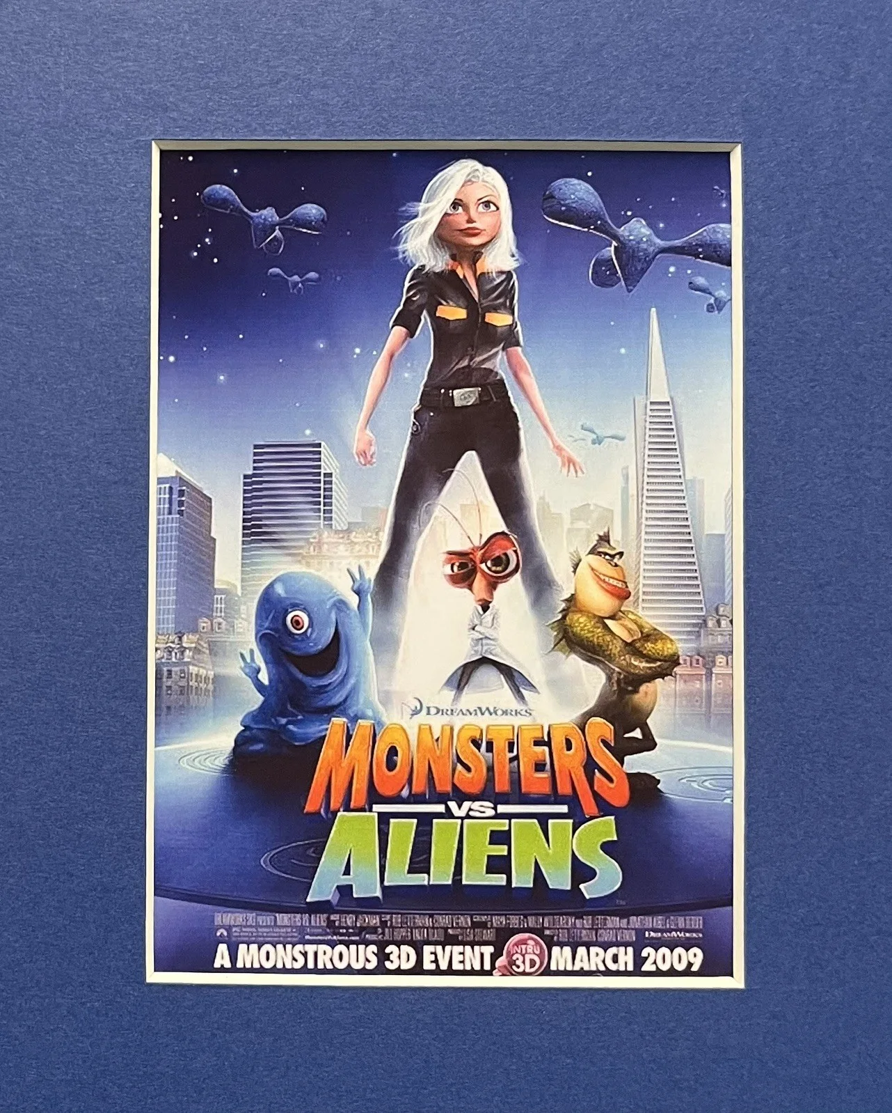 MONSTERS vs ALIENS. 35mm Film Cell Mounted Display, image 2