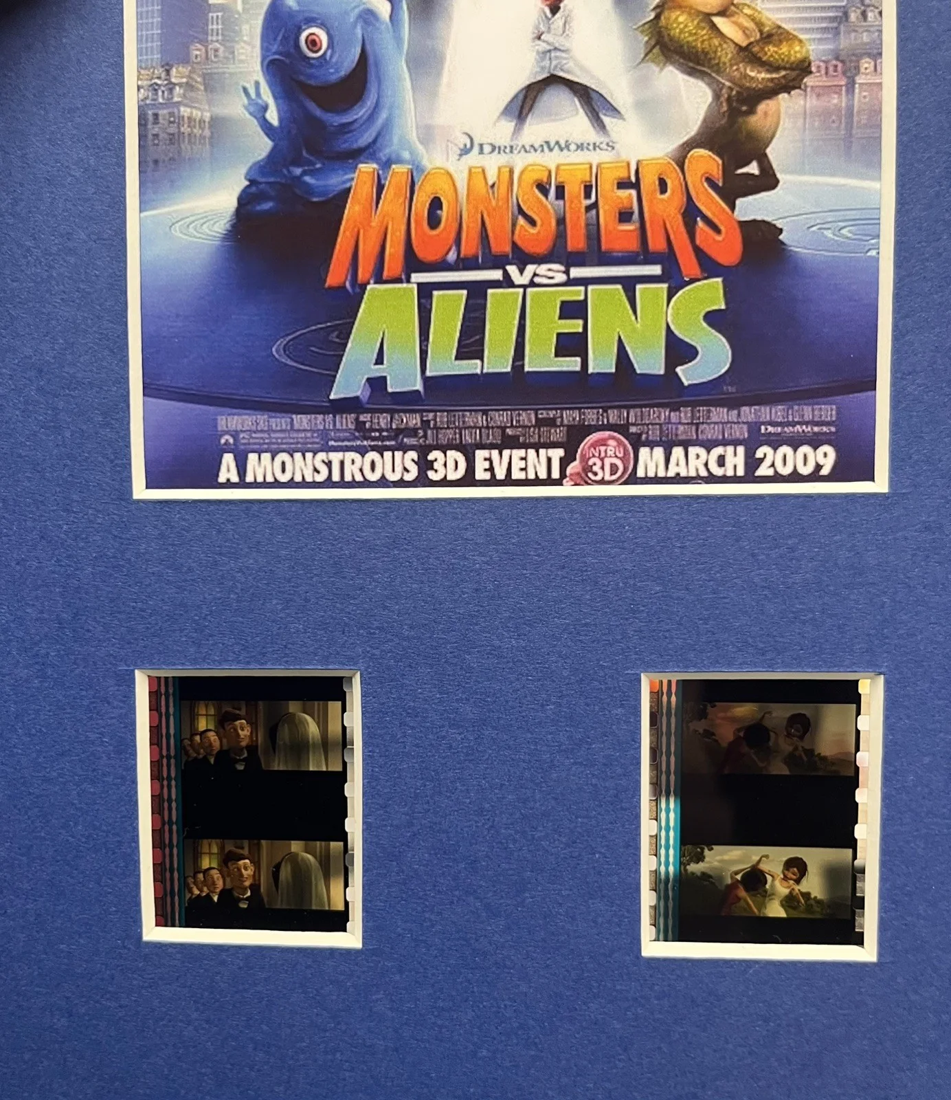 MONSTERS vs ALIENS. 35mm Film Cell Mounted Display, image 3