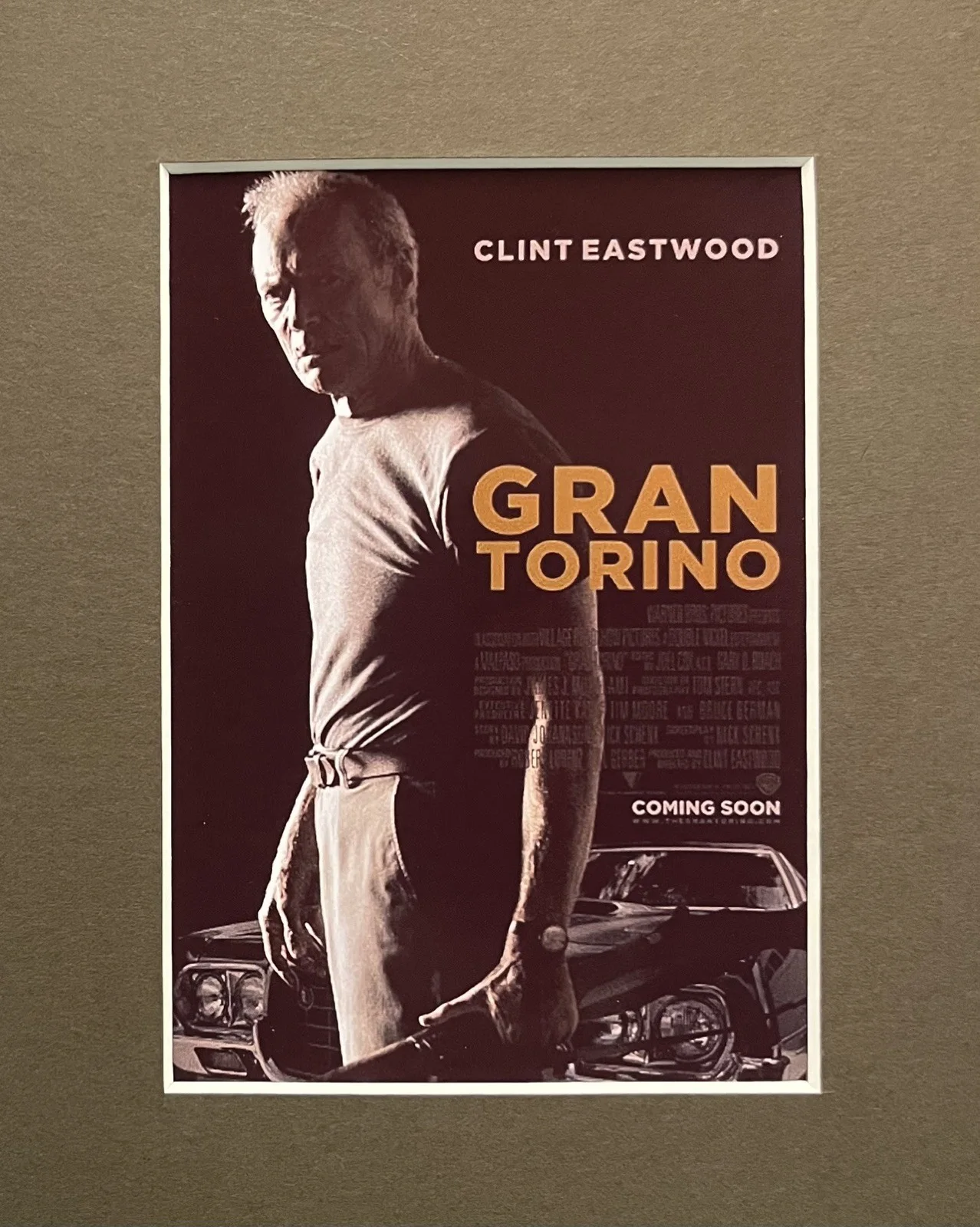 GRAN TORINO. Clint Eastwood. 35mm Film Cell Mounted Display, image 2
