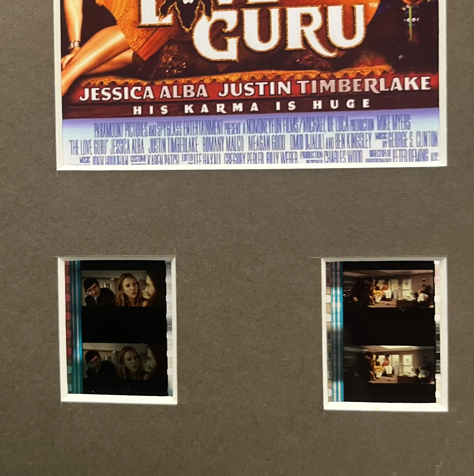 THE LOVE GURU. Mike Myers and Jessica Alba. 35mm Film Cell Mounted Display, изображение 3