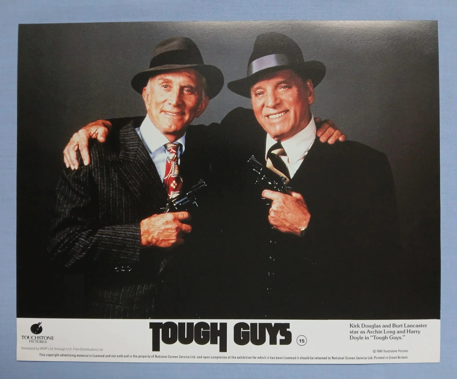 TOUGH GUYS (1986) rare set 8 orig UK foh lobby cards - Burt Lancaster K. Douglas, изображение 2