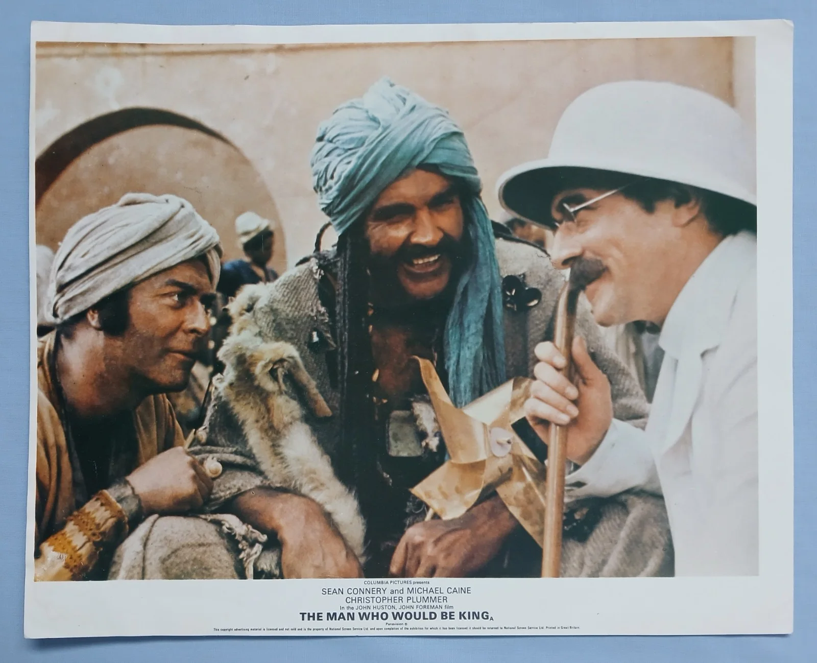 THE MAN WHO WOULD BE KING (1975) rare BRITISH set 8 front of house foh cards, изображение 2