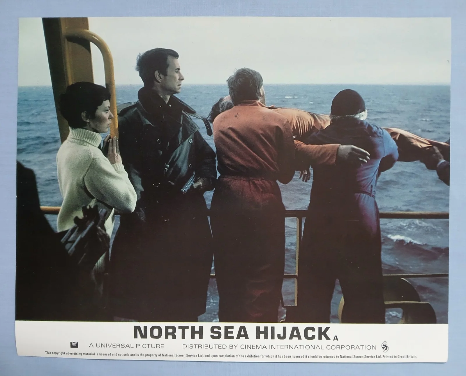NORTH SEA HIJACK (1980) set 8 original UK foh lobby cards - Roger Moore, изображение 4