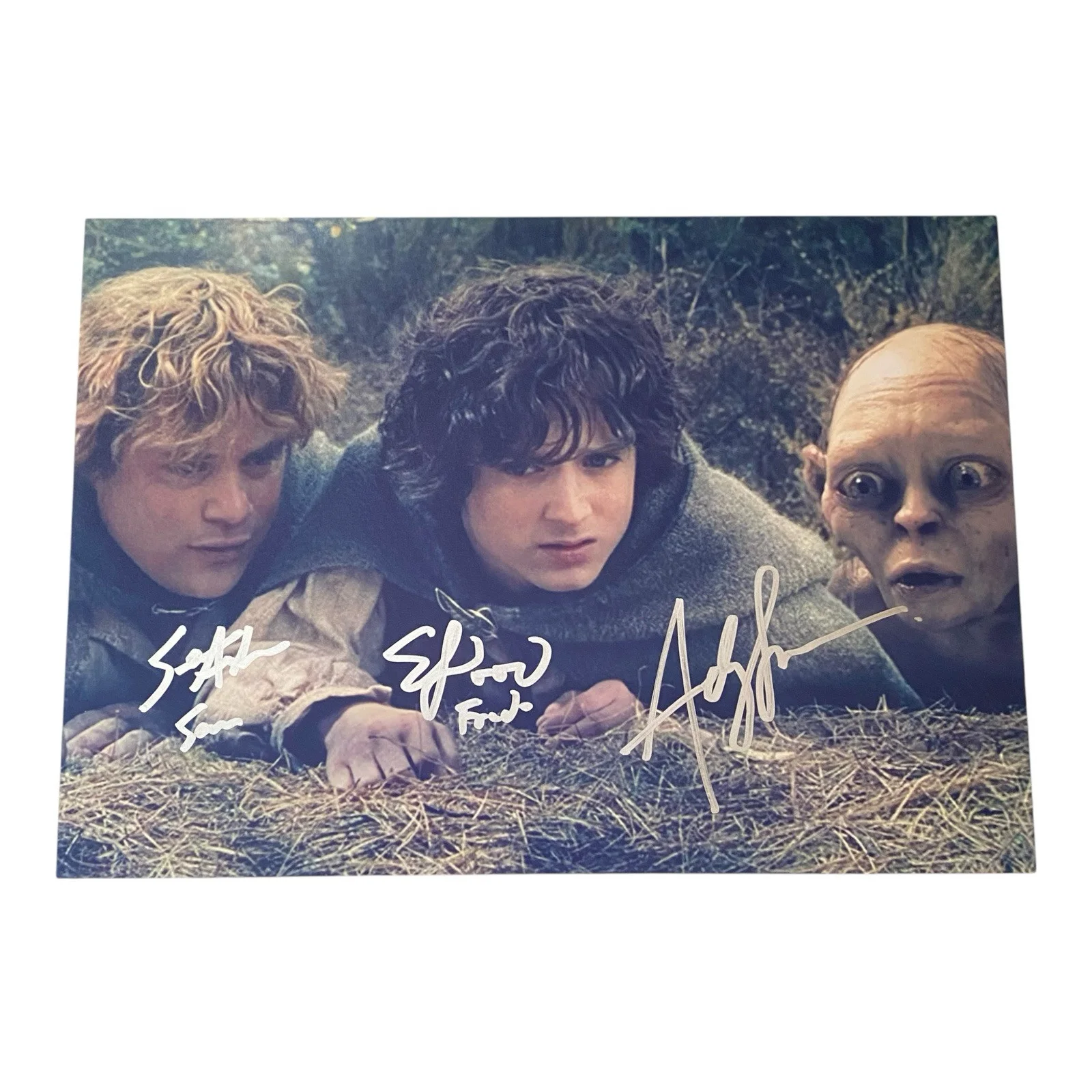 Elijah Wood, Andy Serkis, Sean Astin — Elijah Wood Andy Serkis Sean Astin Signed Auto Lord of the Rings 11x14 Photo COA, изображение 2