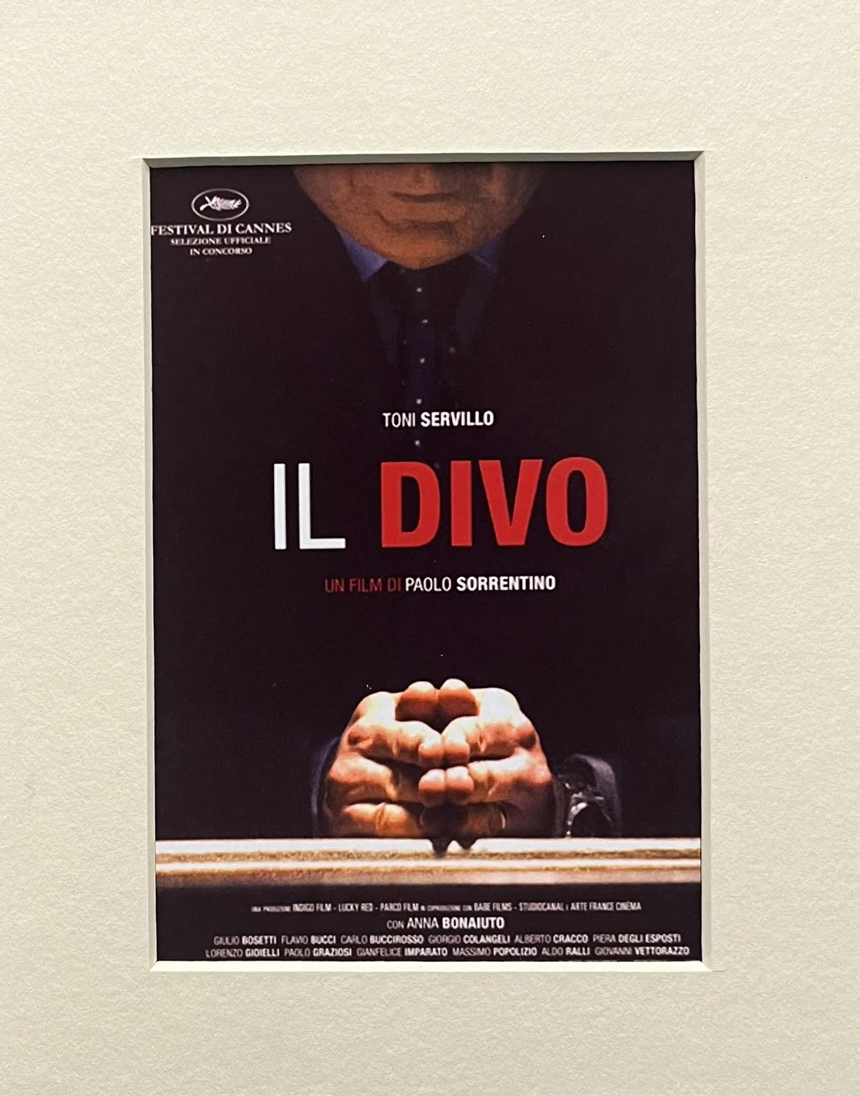IL DIVO. Tony Servillo. 35mm Film Cell Mounted Display, image 2