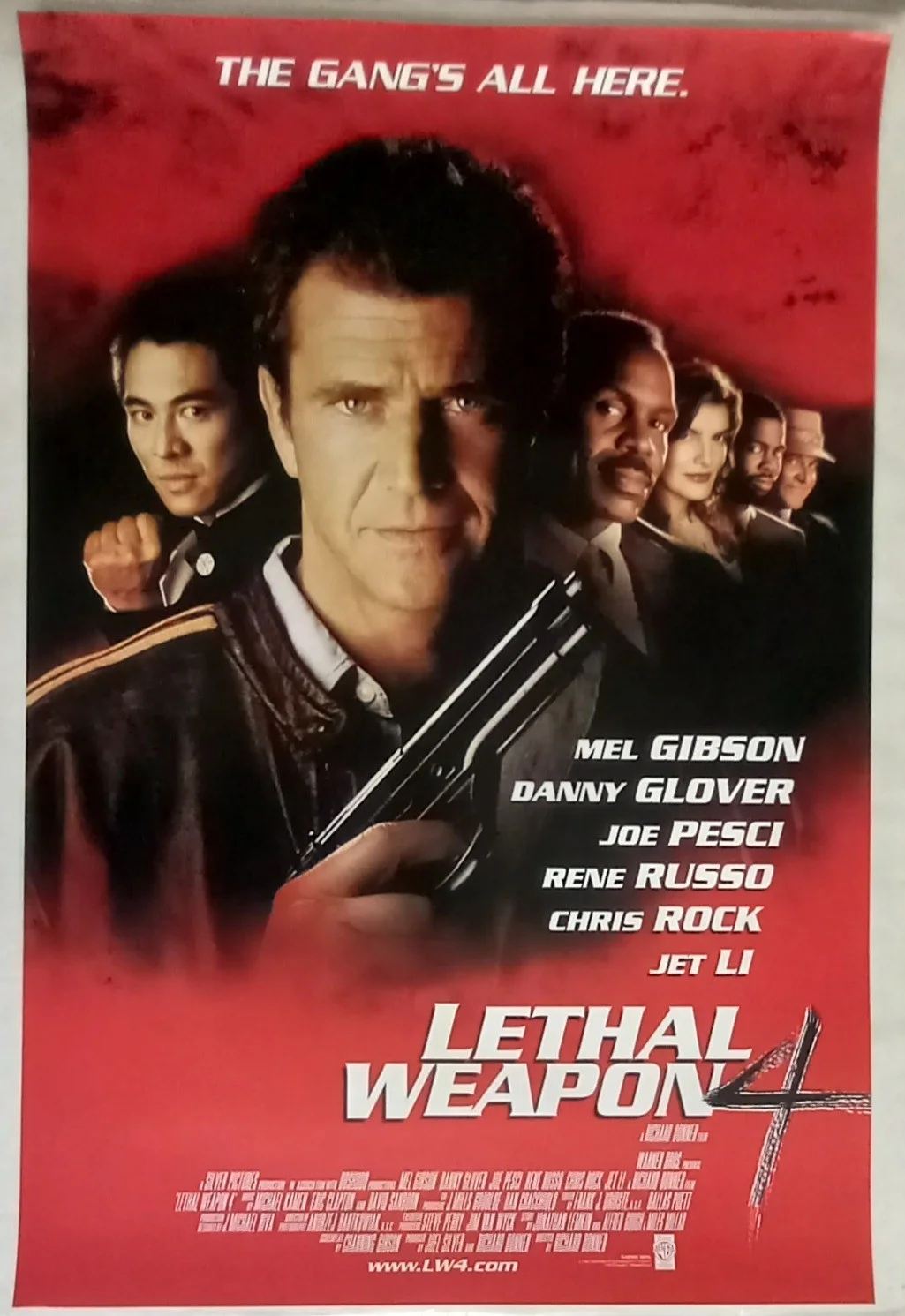 Lethal Weapon 4 (1998) Original S/S One-Sheet Cinema Poster, Mel Gibson, Jet Li, изображение 2