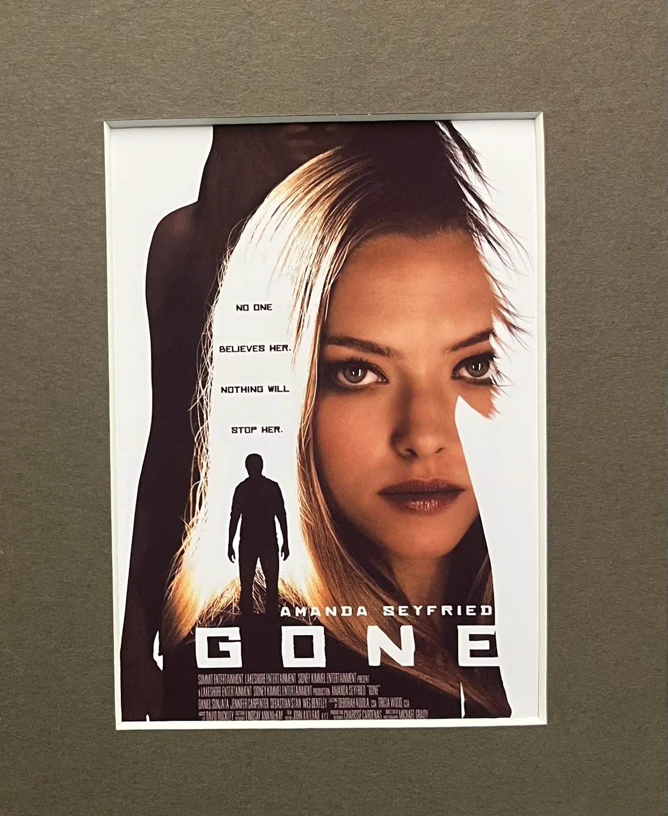GONE Amanda Seyfried. 35mm Film Cell Mounted Display, image 2