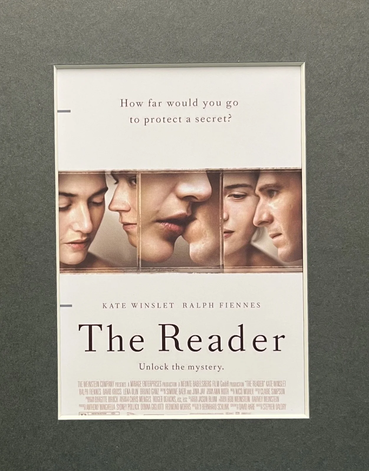 THE READER. Kate Winslet. 35mm Film Cell Mounted Display, image 2